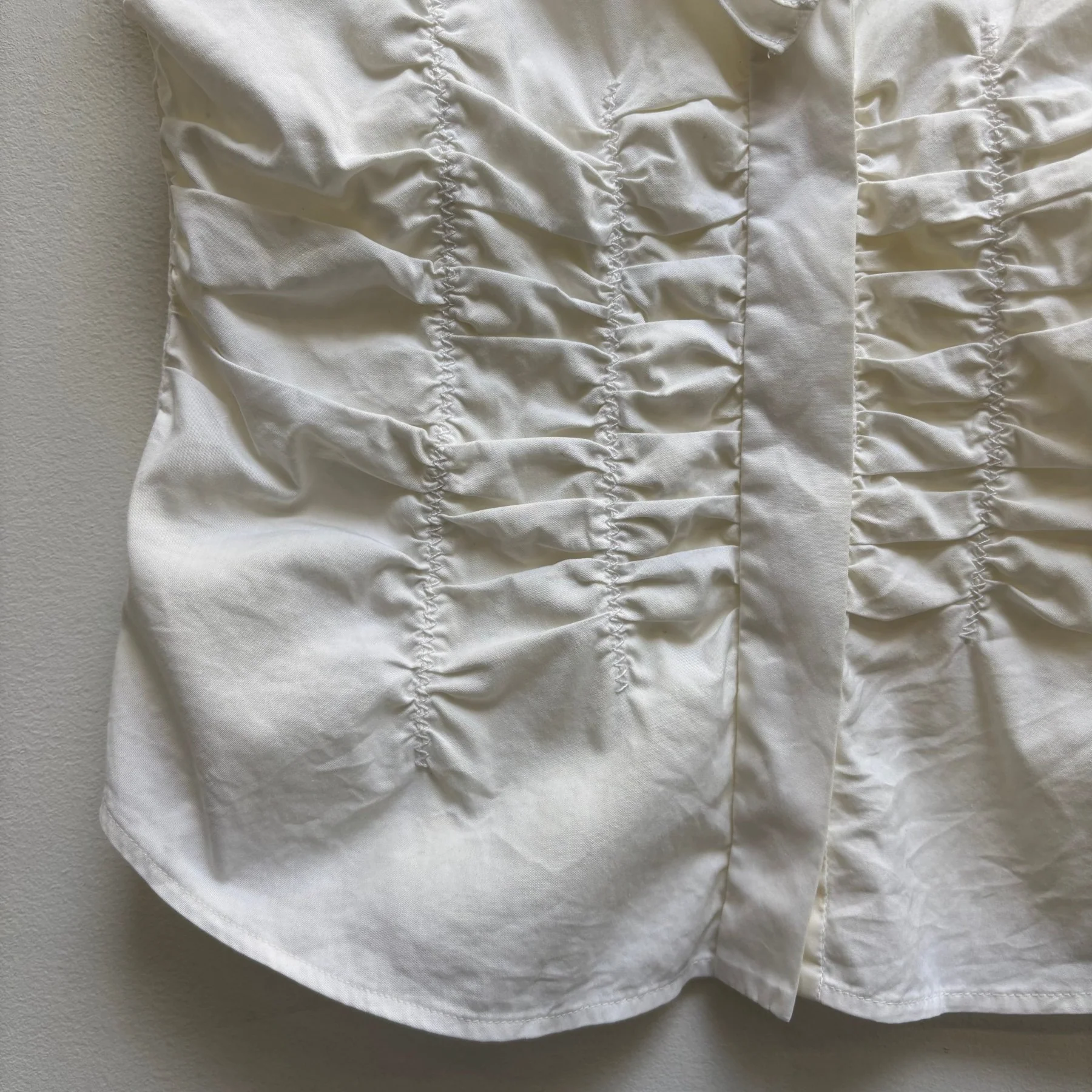 00s Prada Pleated Ruffle Tank Blouse - Image 5