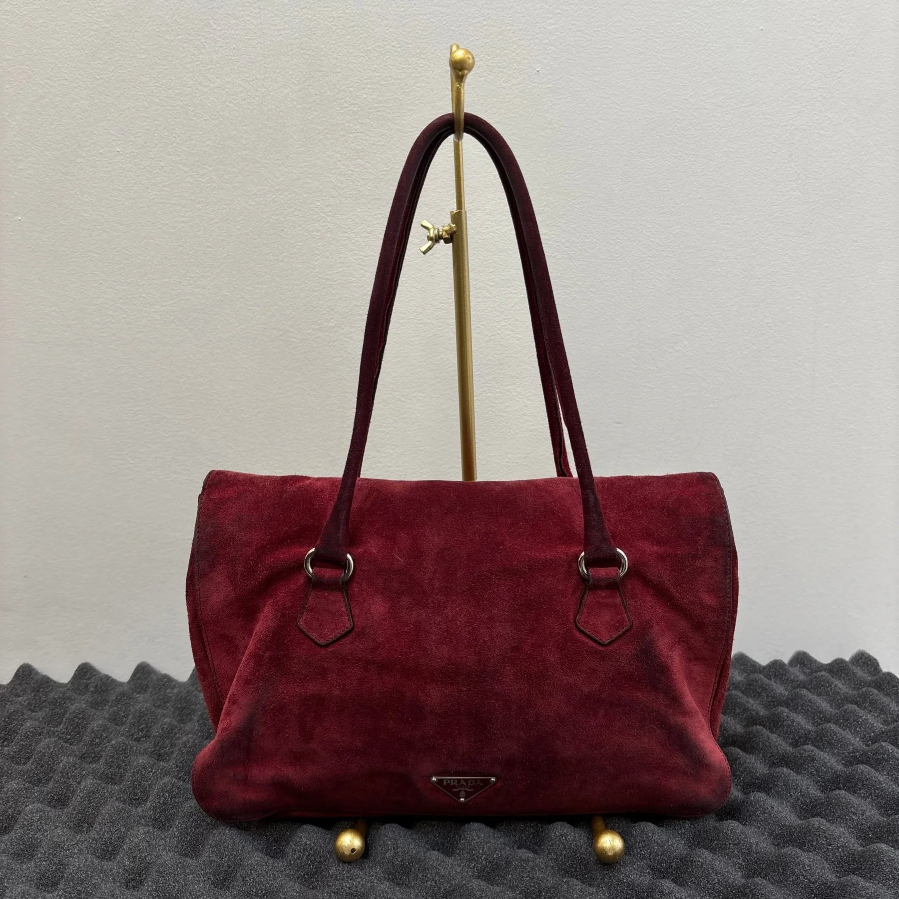 00s Prada Suede Camoscio Shoulder Bag - Image 2