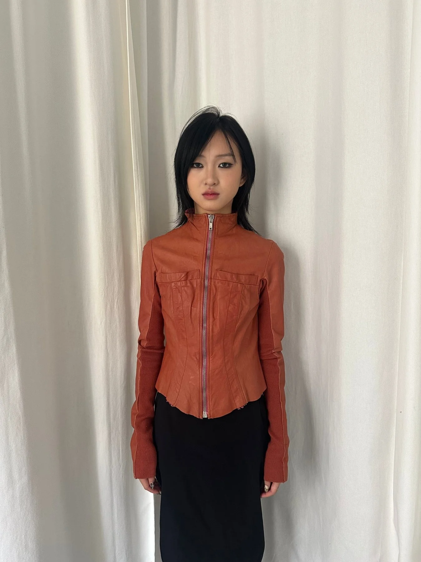 00s Rick Owens Olmar & Marita Era Leather Jacket - Image 3