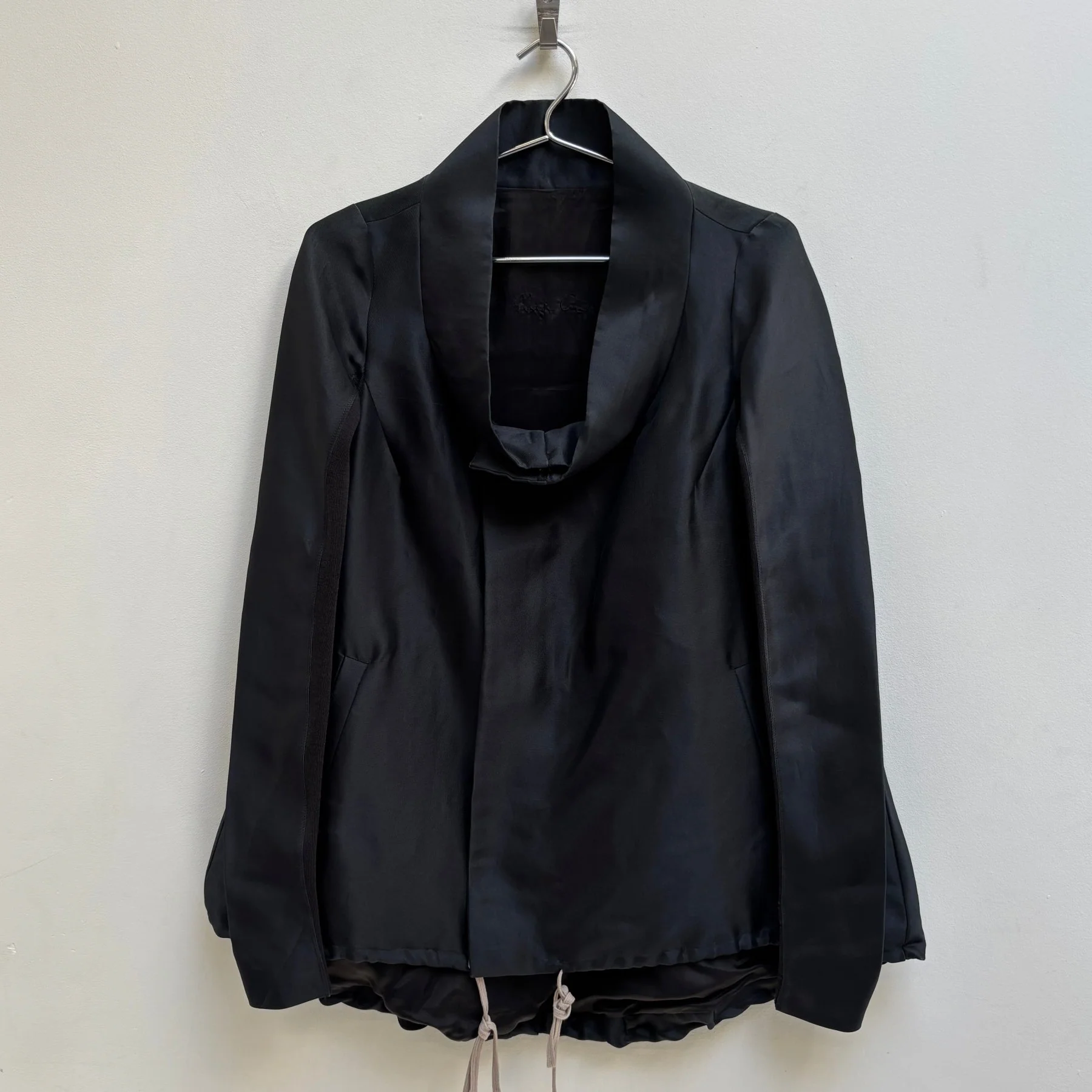 00s Rick Owens Silk Drop Neck Jacket