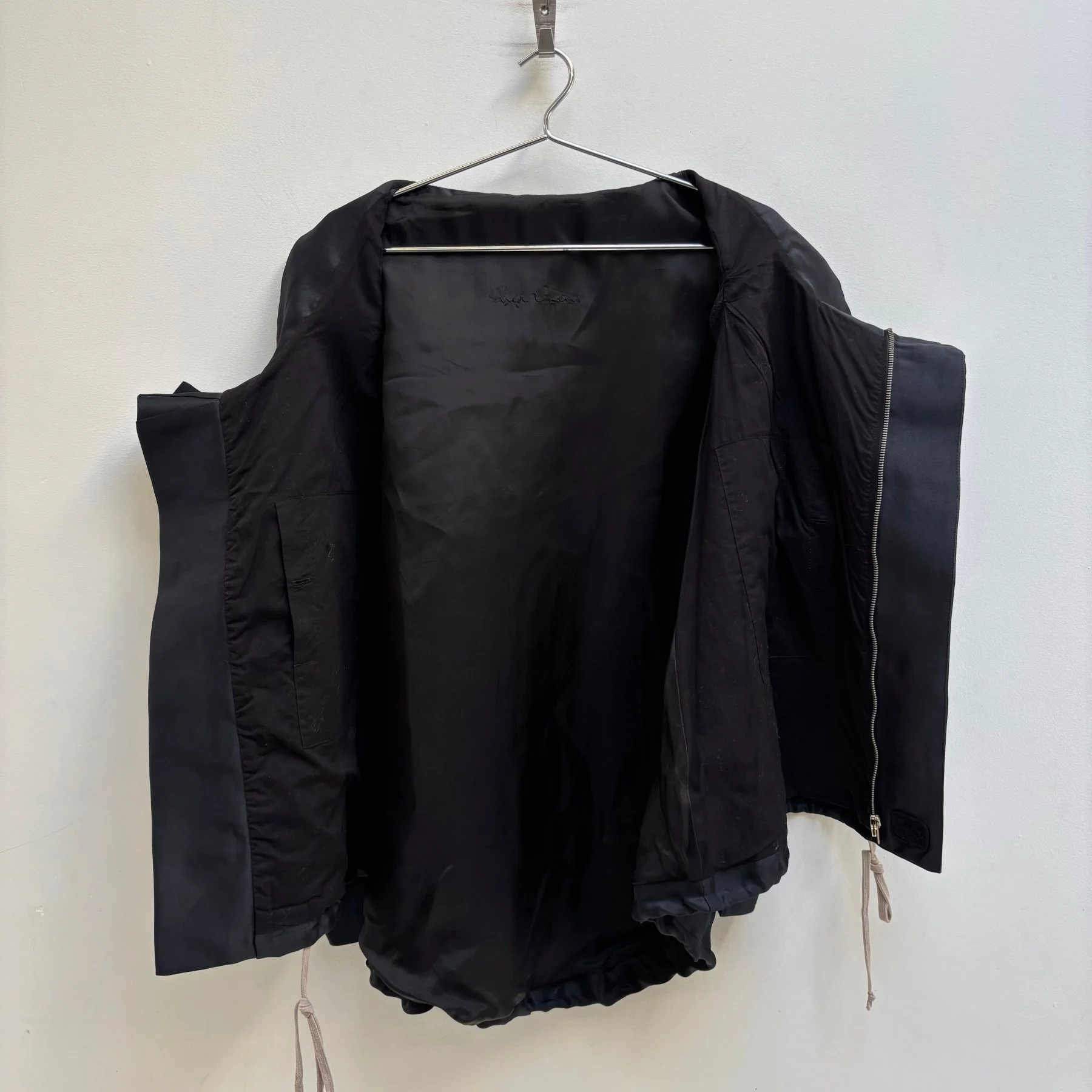 00s Rick Owens Silk Drop Neck Jacket - Image 10