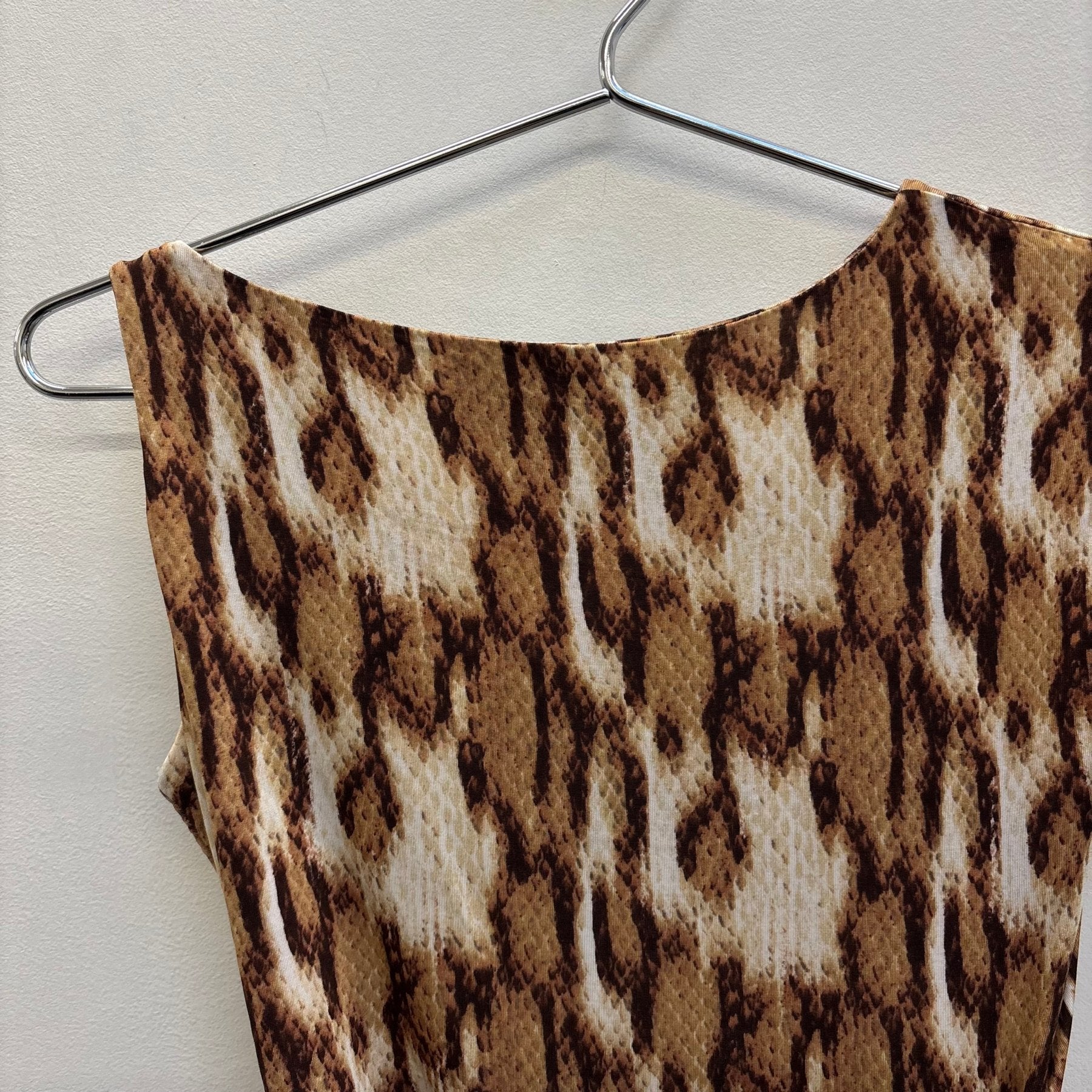 00s Roberto Cavalli Asymmetrical Animal Print Mini Dress - Image 12