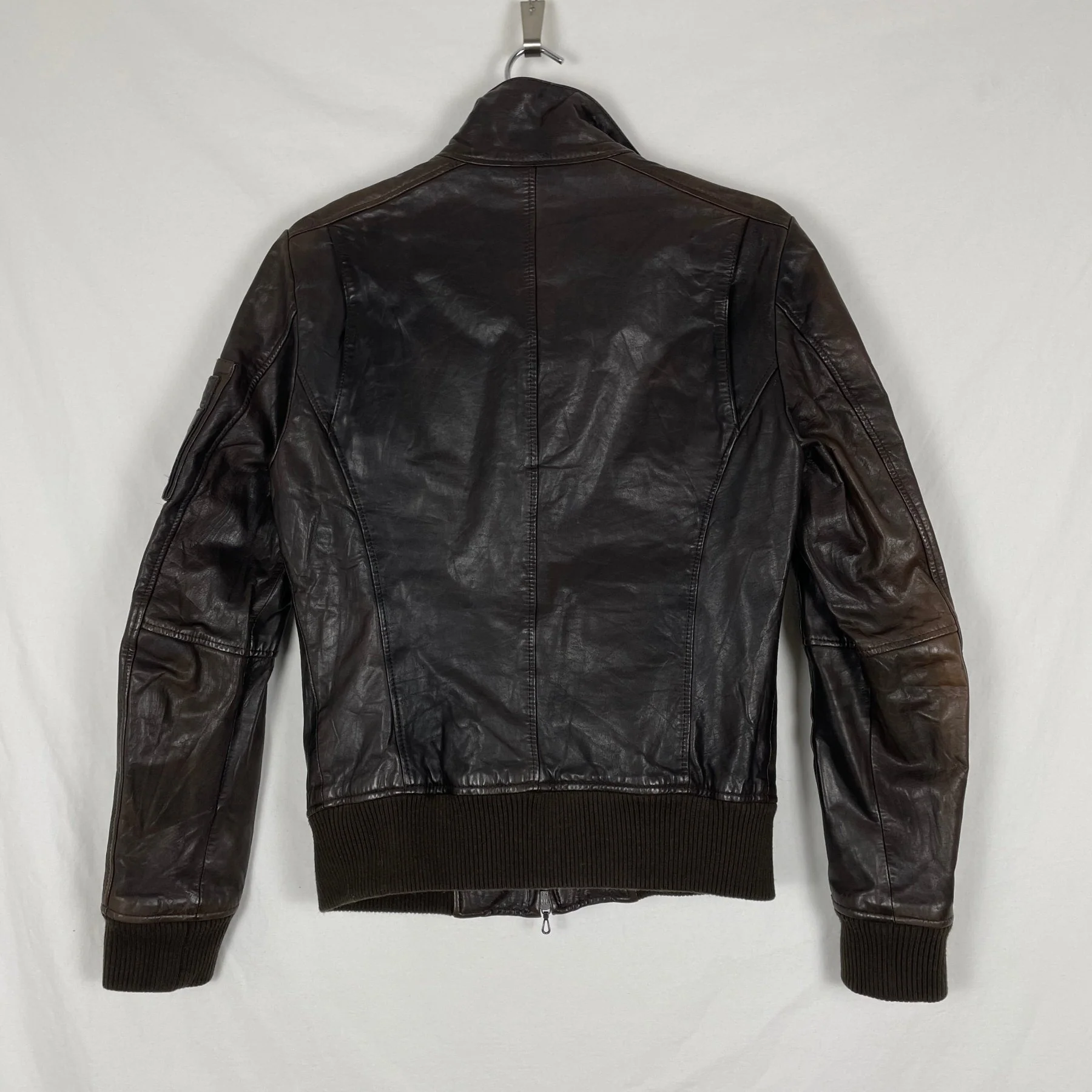 00s Shellac Cargo Pocket Leather Jacket - Image 2