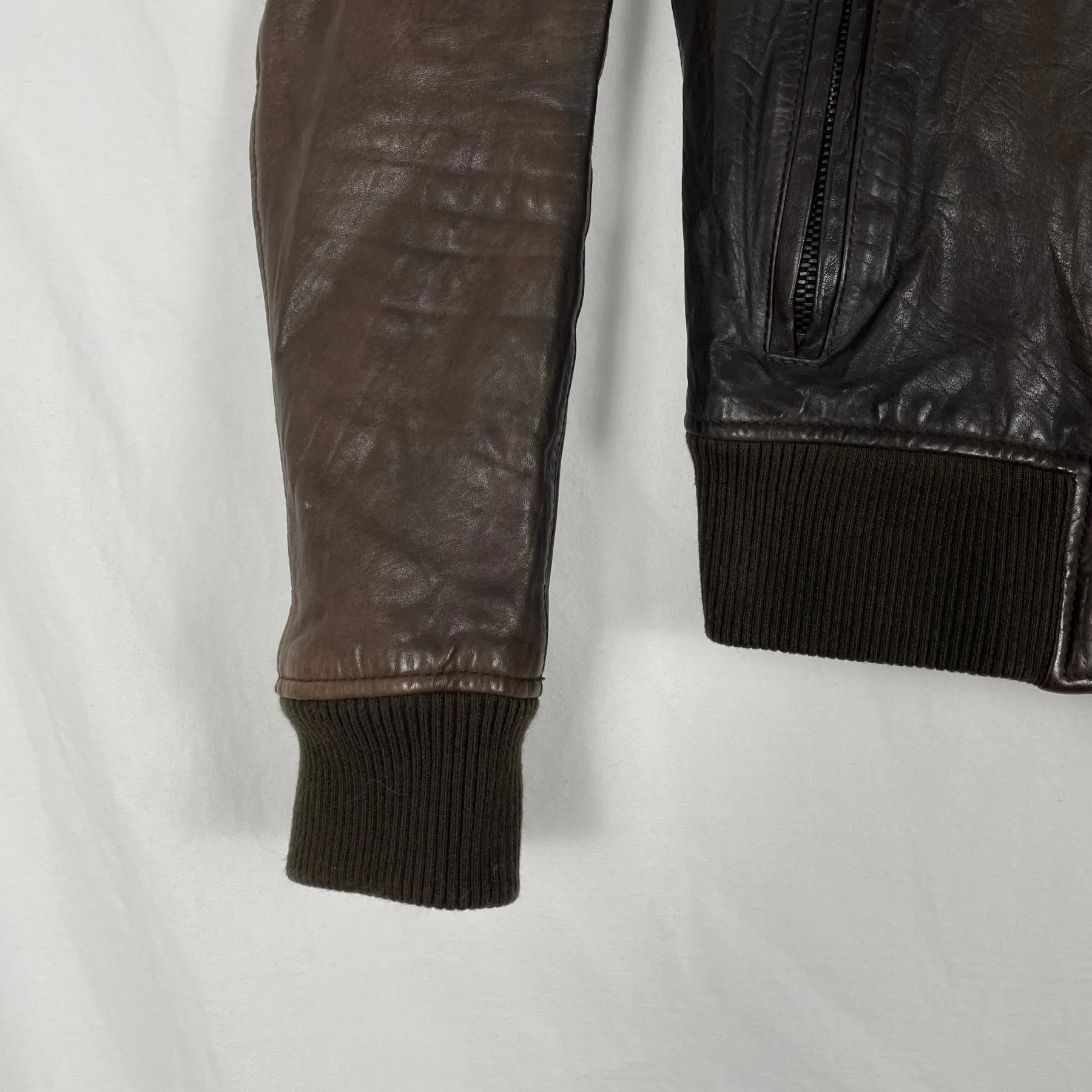 00s Shellac Cargo Pocket Leather Jacket - Image 4