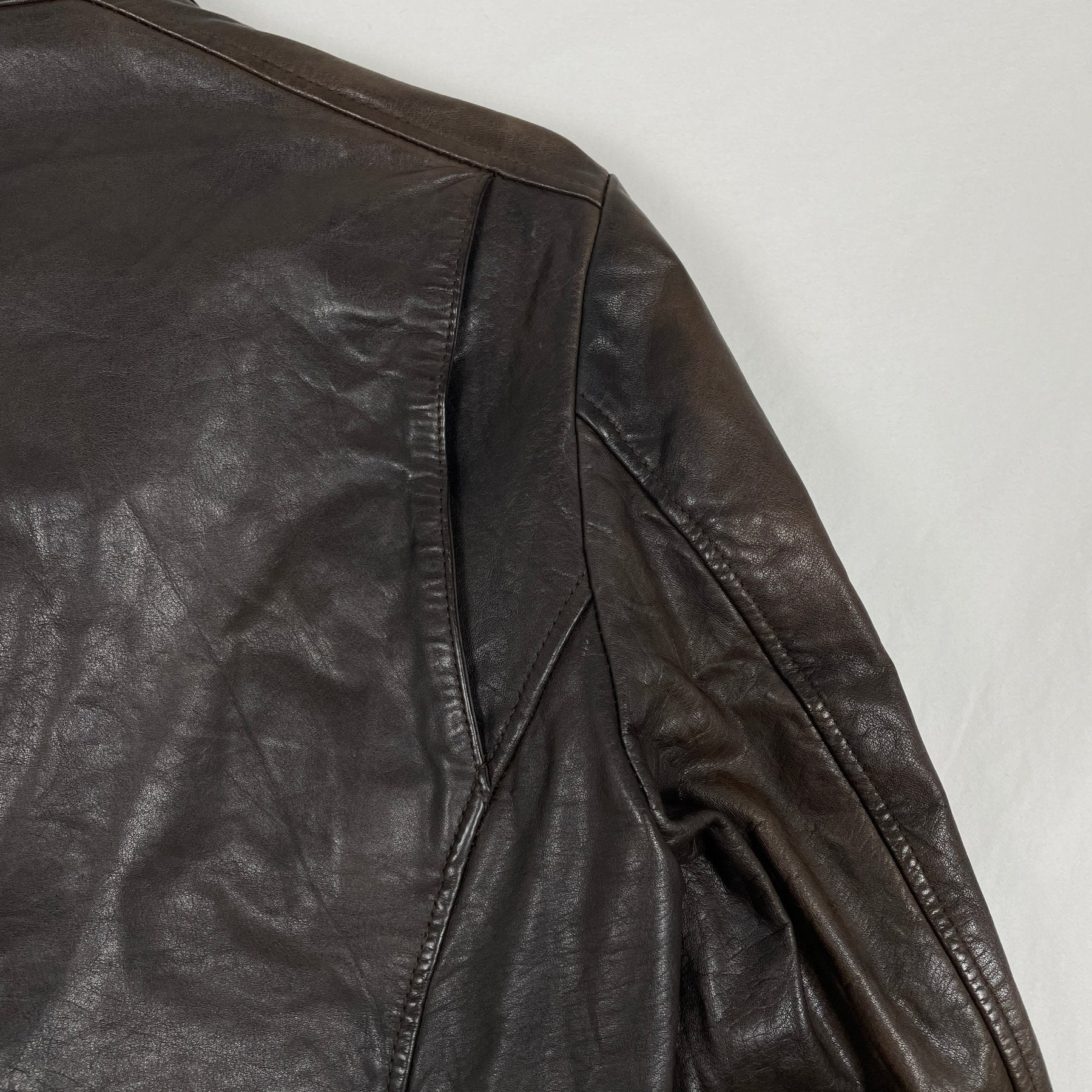 00s Shellac Cargo Pocket Leather Jacket - Image 6