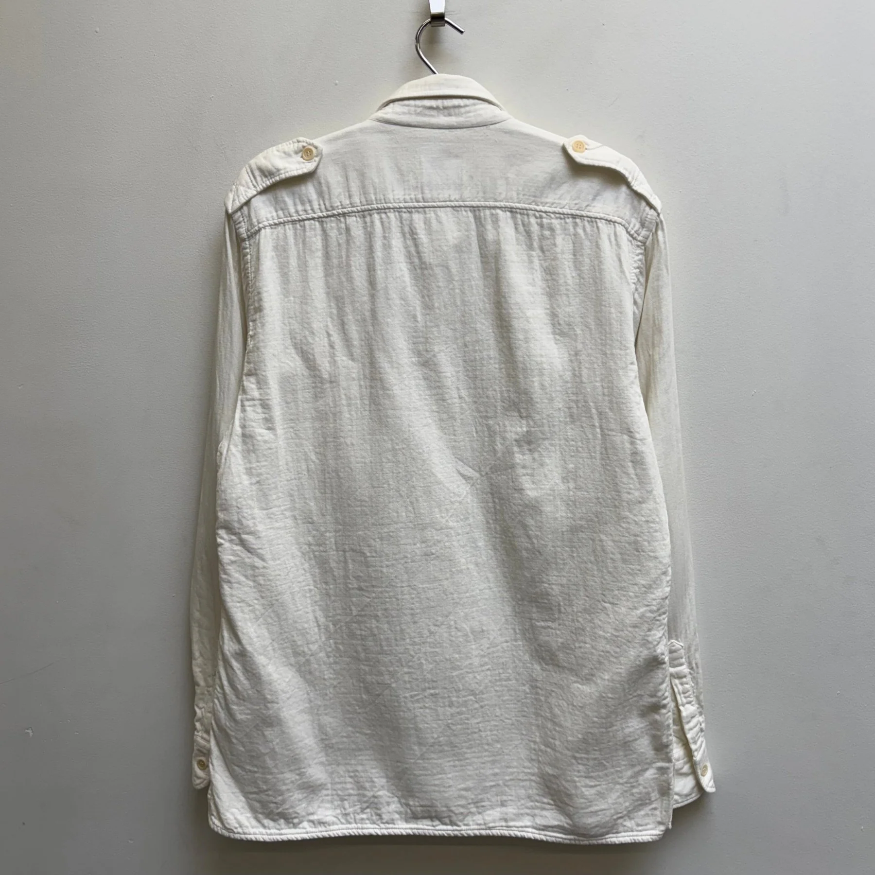 00s Yohji Yamamoto Y’s Fatigued Military Button Up Shirt - Image 2