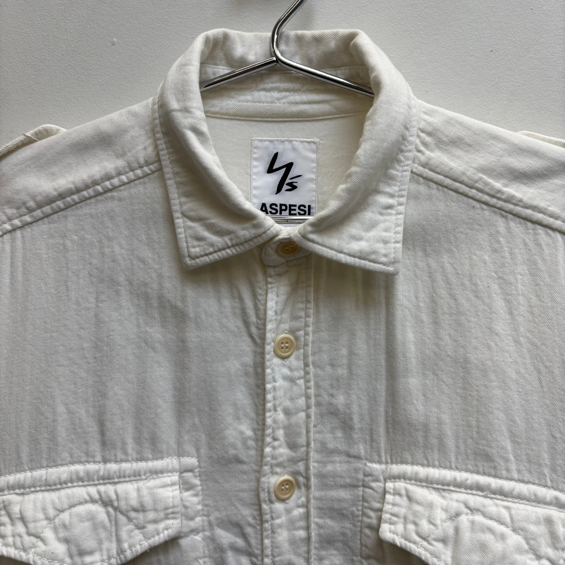 00s Yohji Yamamoto Y’s Fatigued Military Button Up Shirt - Image 3