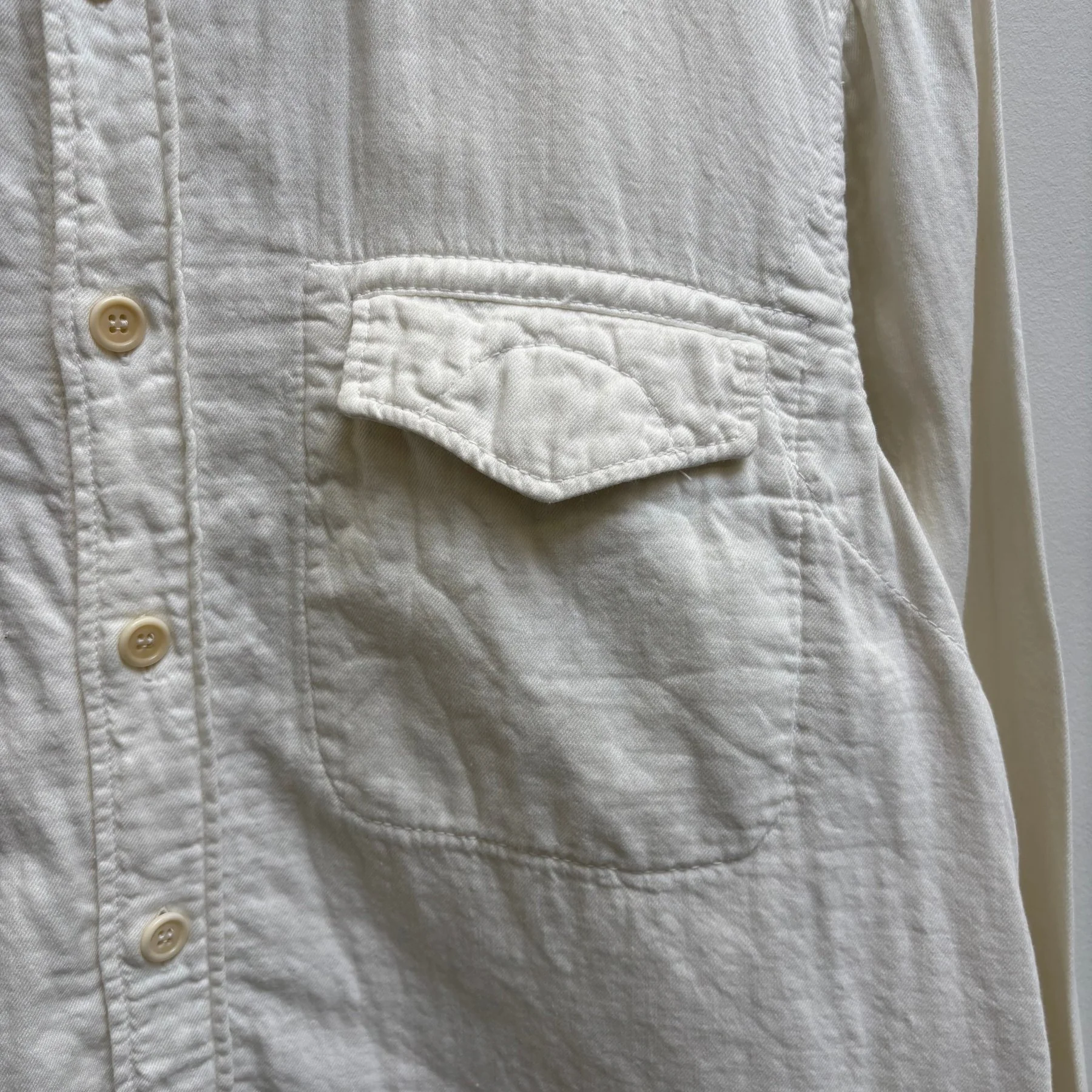 00s Yohji Yamamoto Y’s Fatigued Military Button Up Shirt - Image 5