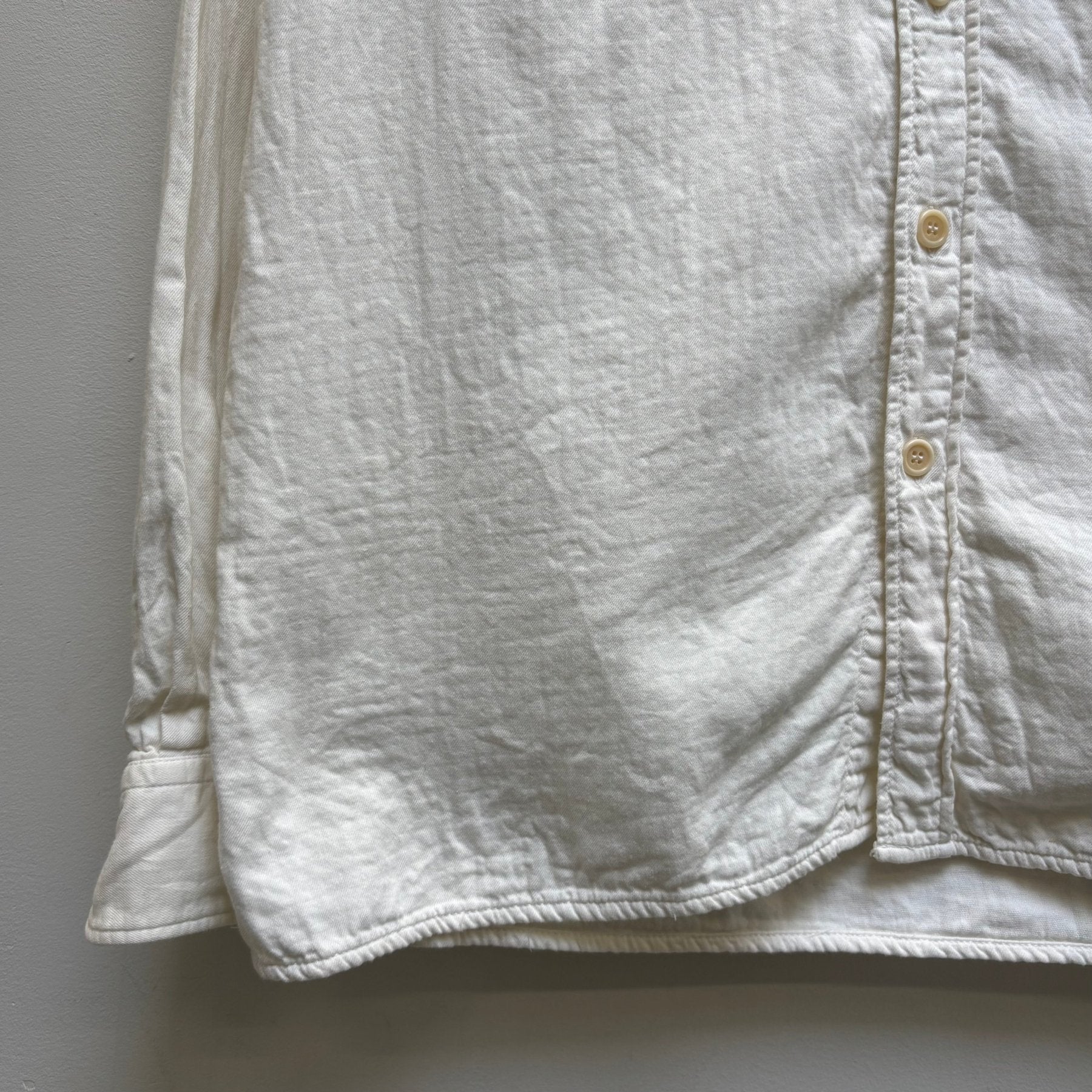 00s Yohji Yamamoto Y’s Fatigued Military Button Up Shirt - Image 6