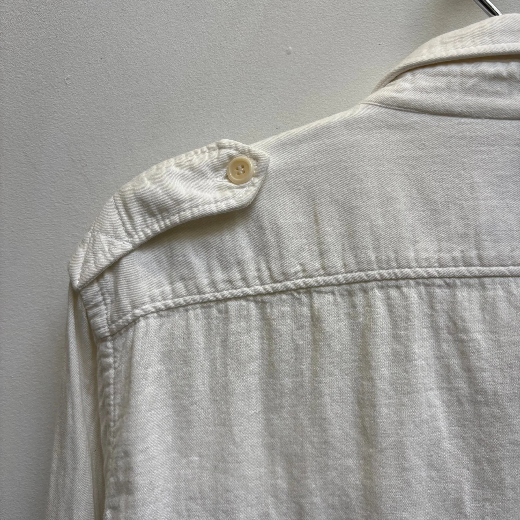 00s Yohji Yamamoto Y’s Fatigued Military Button Up Shirt - Image 8