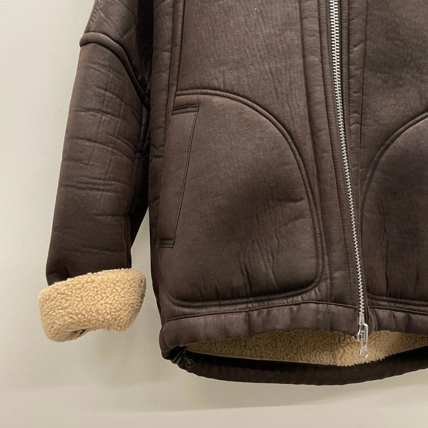 00s Zucca Shearling Hooded Jacket - Image 4