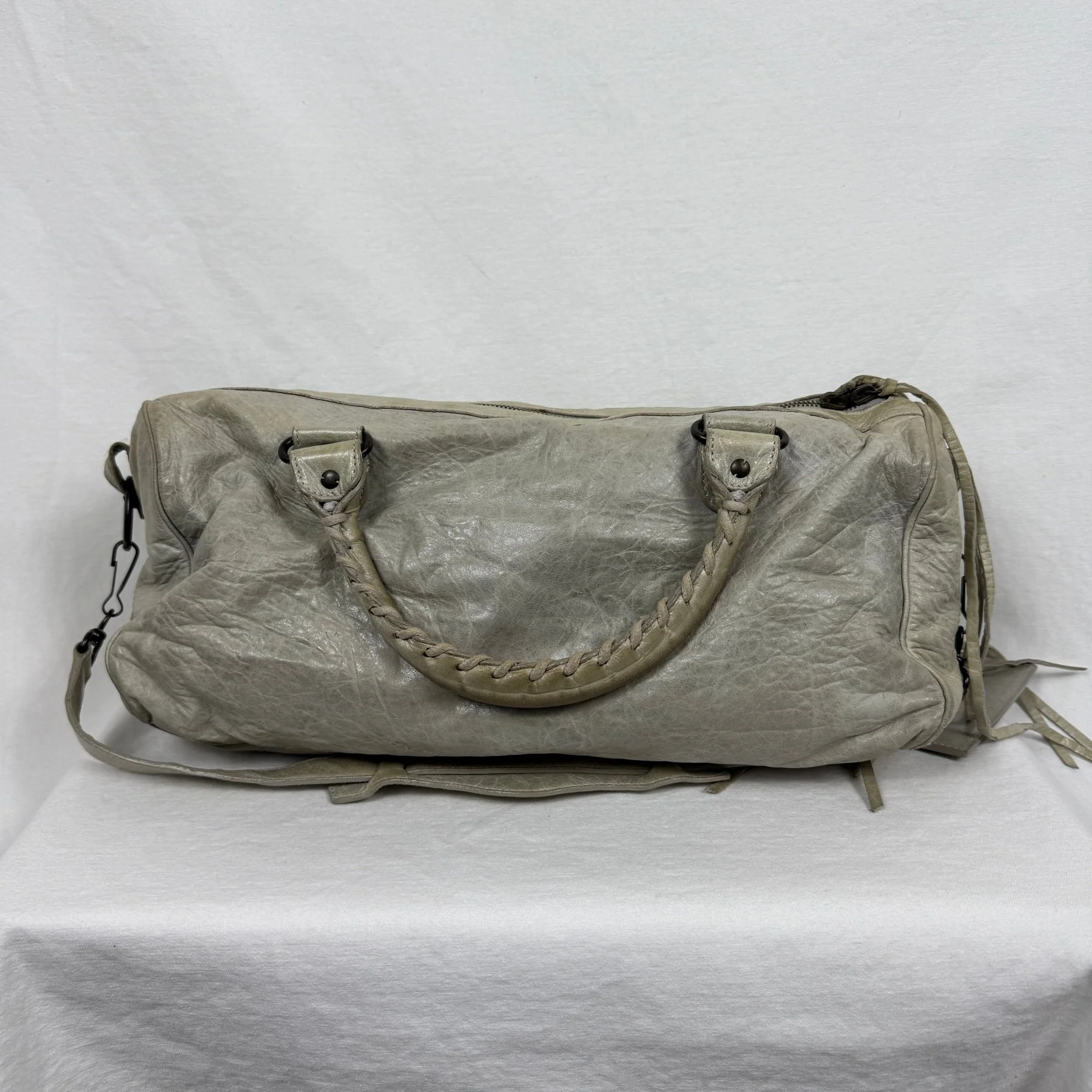 08 Balenciaga Grey/Pistachio Green Twiggy Bag - Image 2