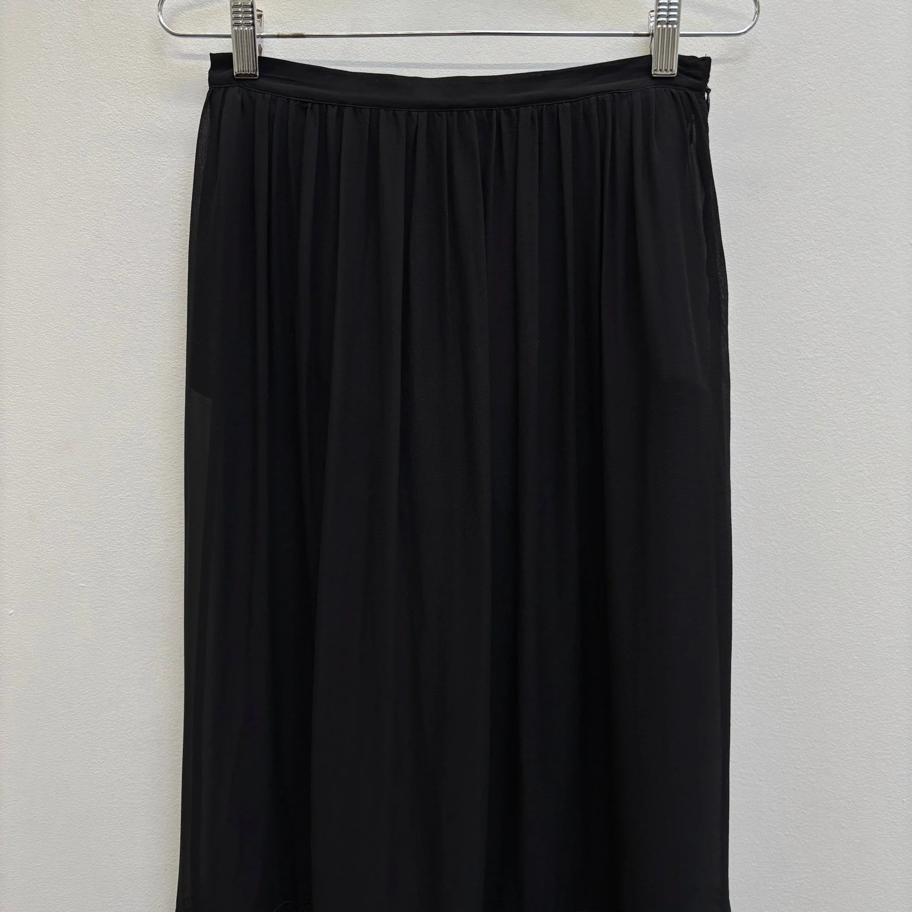 2010s Balmain Sheer Silk Embroidered Maxi Skirt - Image 3