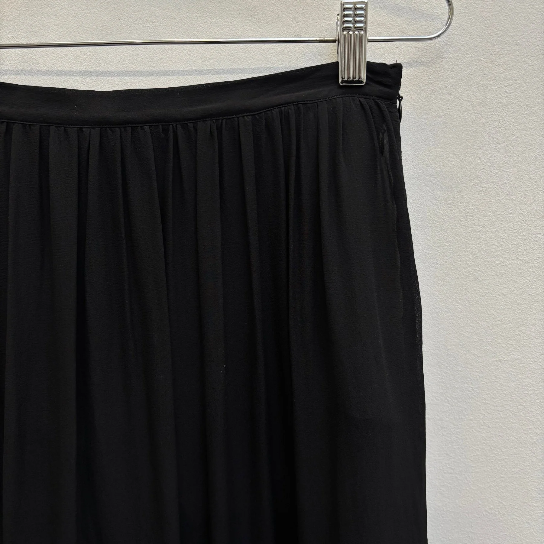 2010s Balmain Sheer Silk Embroidered Maxi Skirt - Image 5