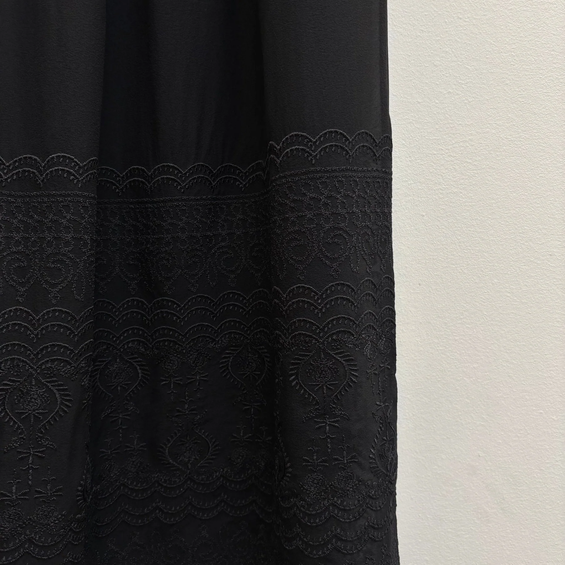 2010s Balmain Sheer Silk Embroidered Maxi Skirt - Image 6