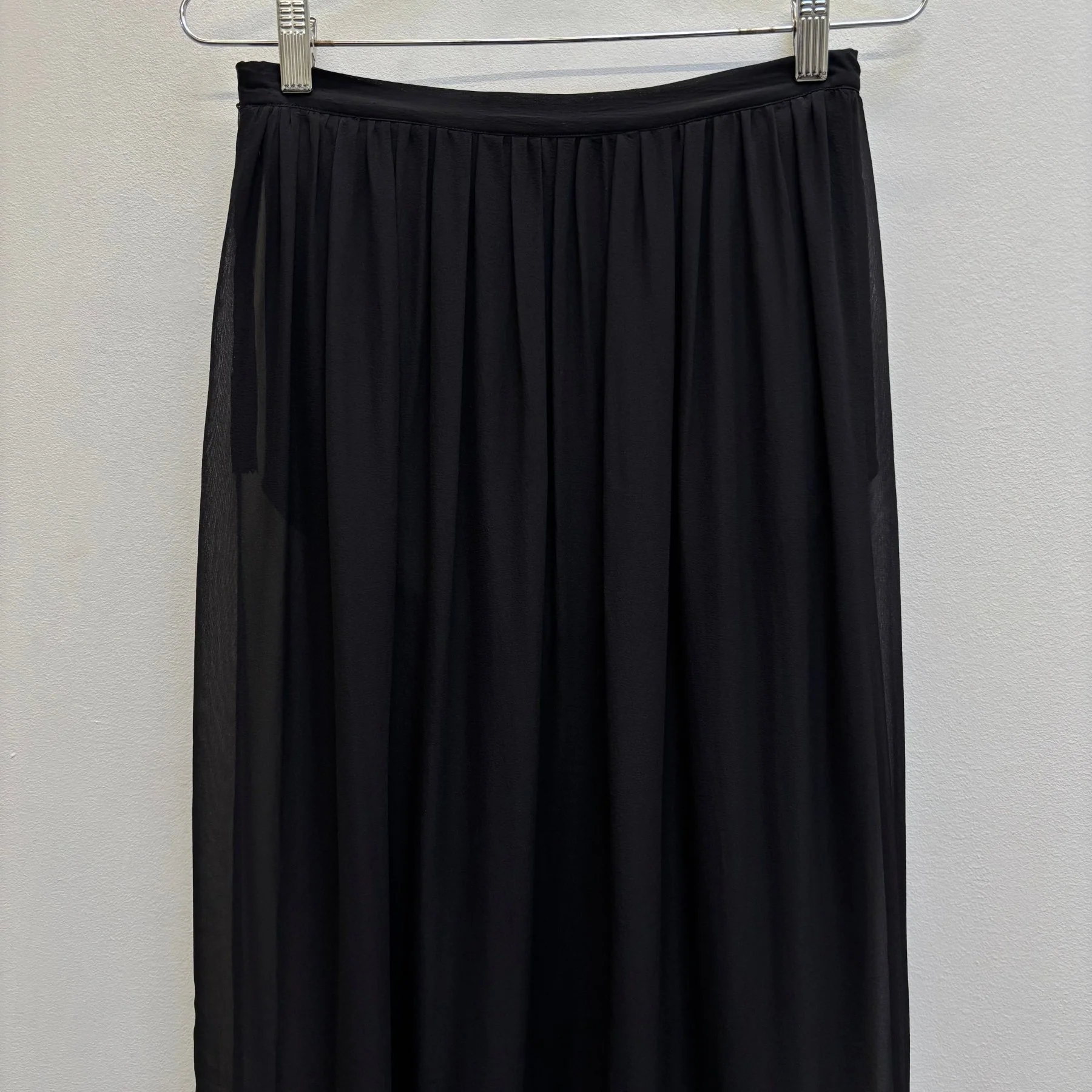 2010s Balmain Sheer Silk Embroidered Maxi Skirt - Image 9