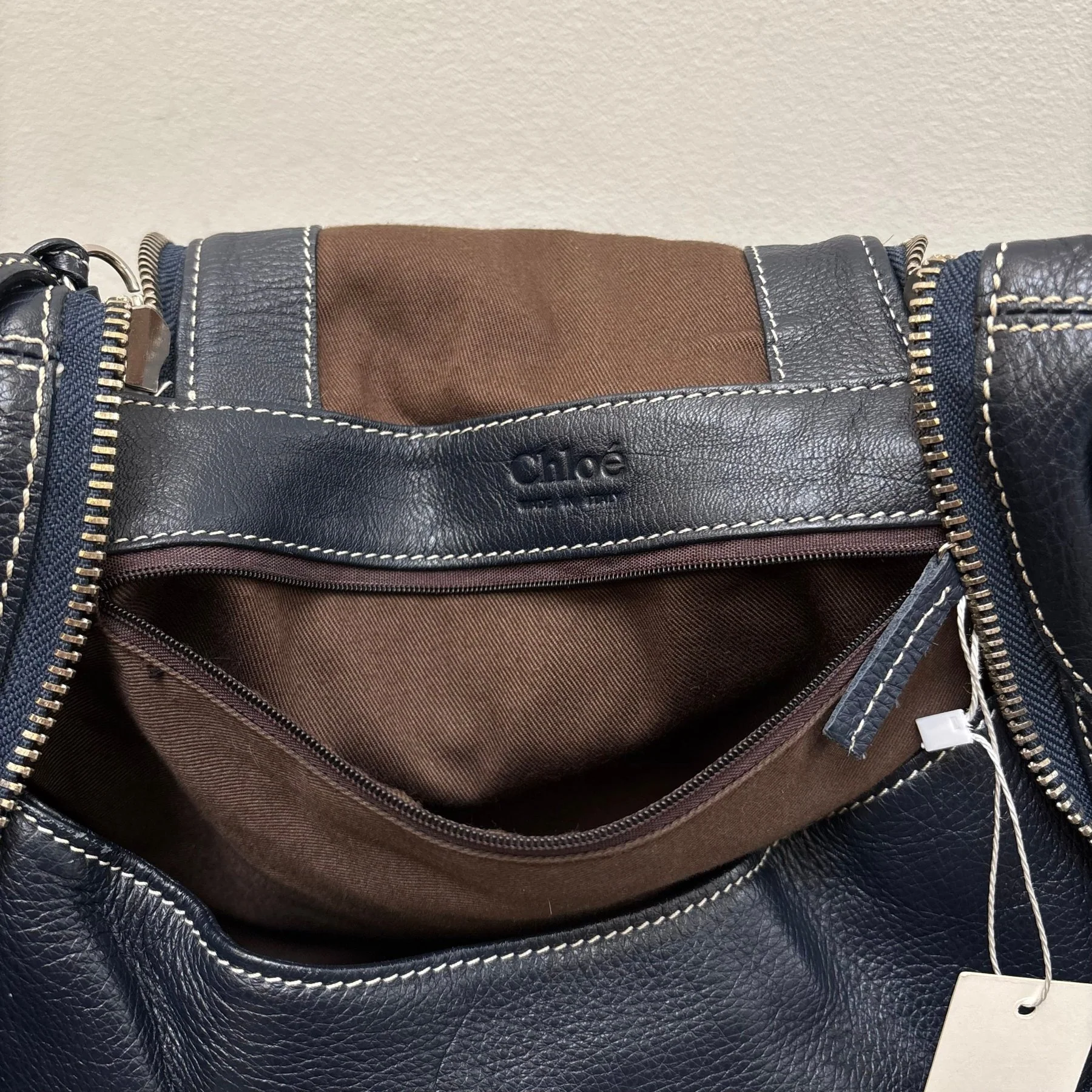 2010s Chloé Studded Leather Paraty Satchel Bag - Image 13
