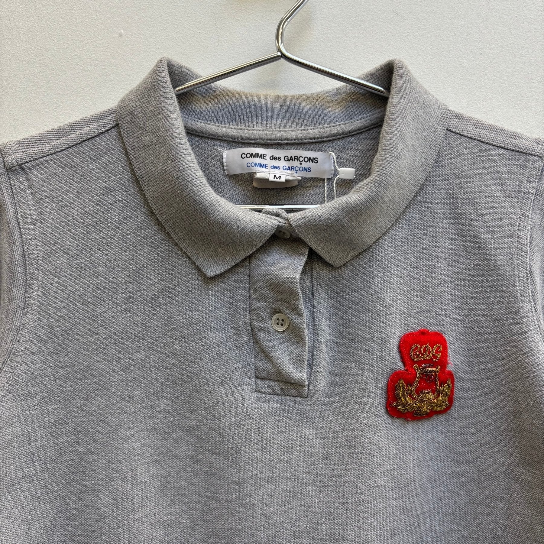 2010s Comme Des Garçons Emblem Patched Polo T-Shirt - Image 4