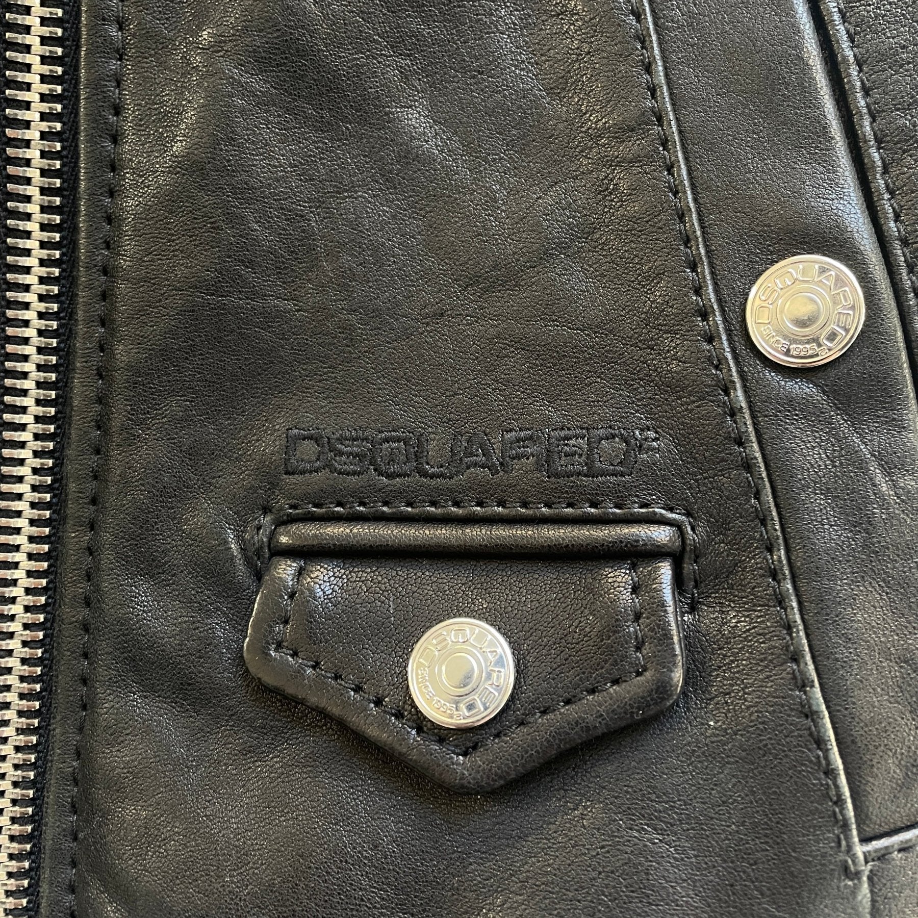 2010s Dsquared2 Hybrid Leather Biker Jacket - Image 11