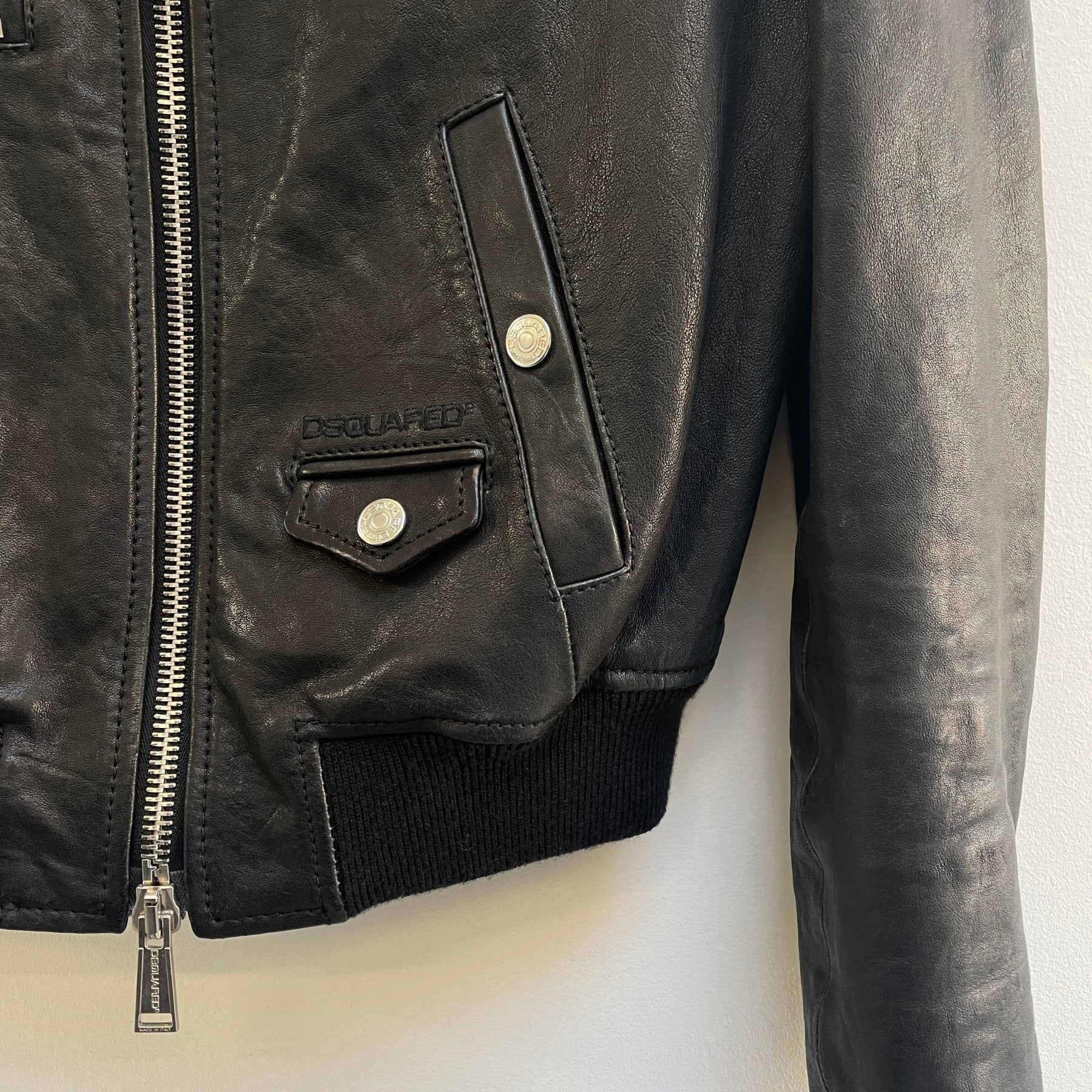 2010s Dsquared2 Hybrid Leather Biker Jacket - Image 6