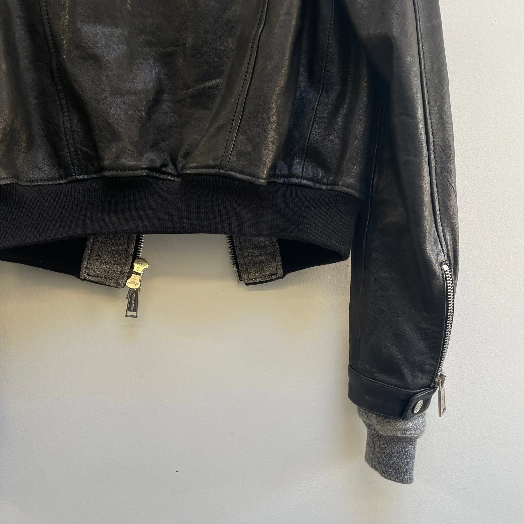 2010s Dsquared2 Hybrid Leather Biker Jacket - Image 8