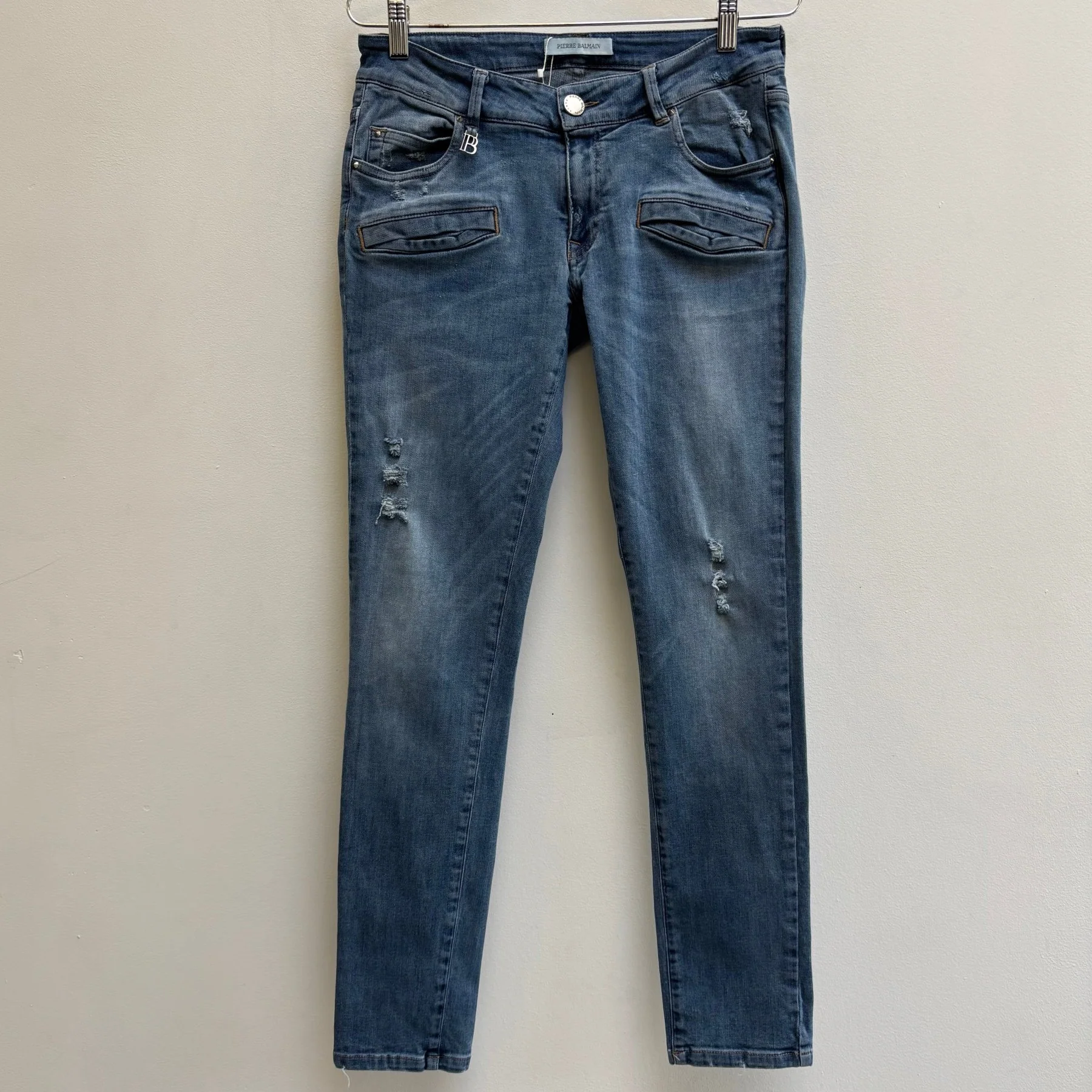 2010s Pierre Balmain Low Rise Biker Jeans