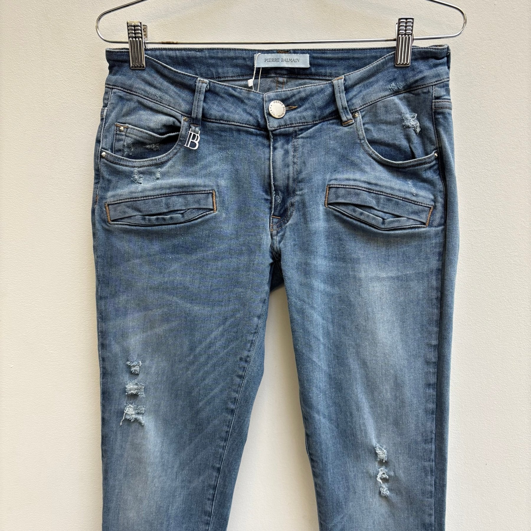 2010s Pierre Balmain Low Rise Biker Jeans - Image 3