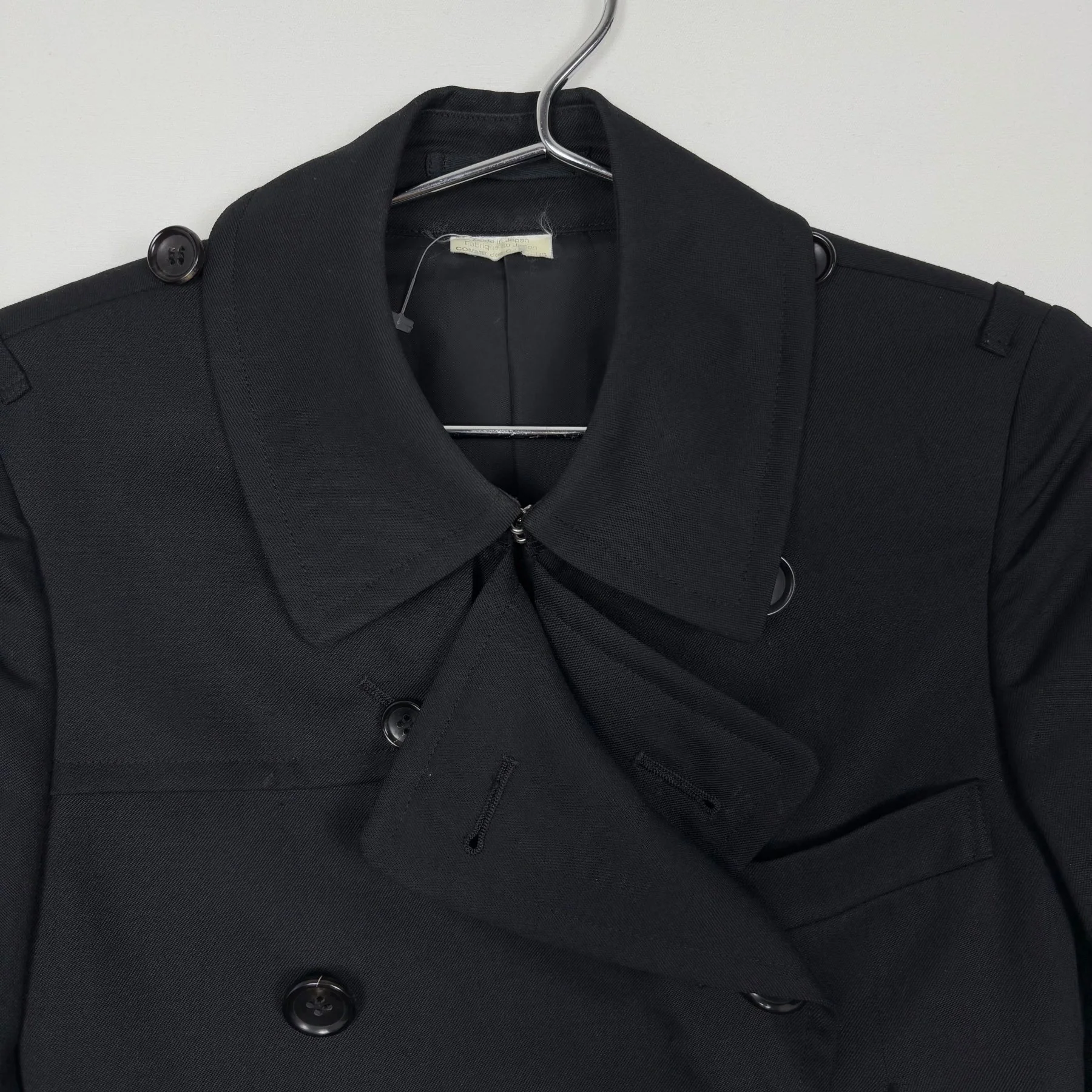 2011 Comme Des Garcons Homme Plus Slashed Military Blazer - Image 6