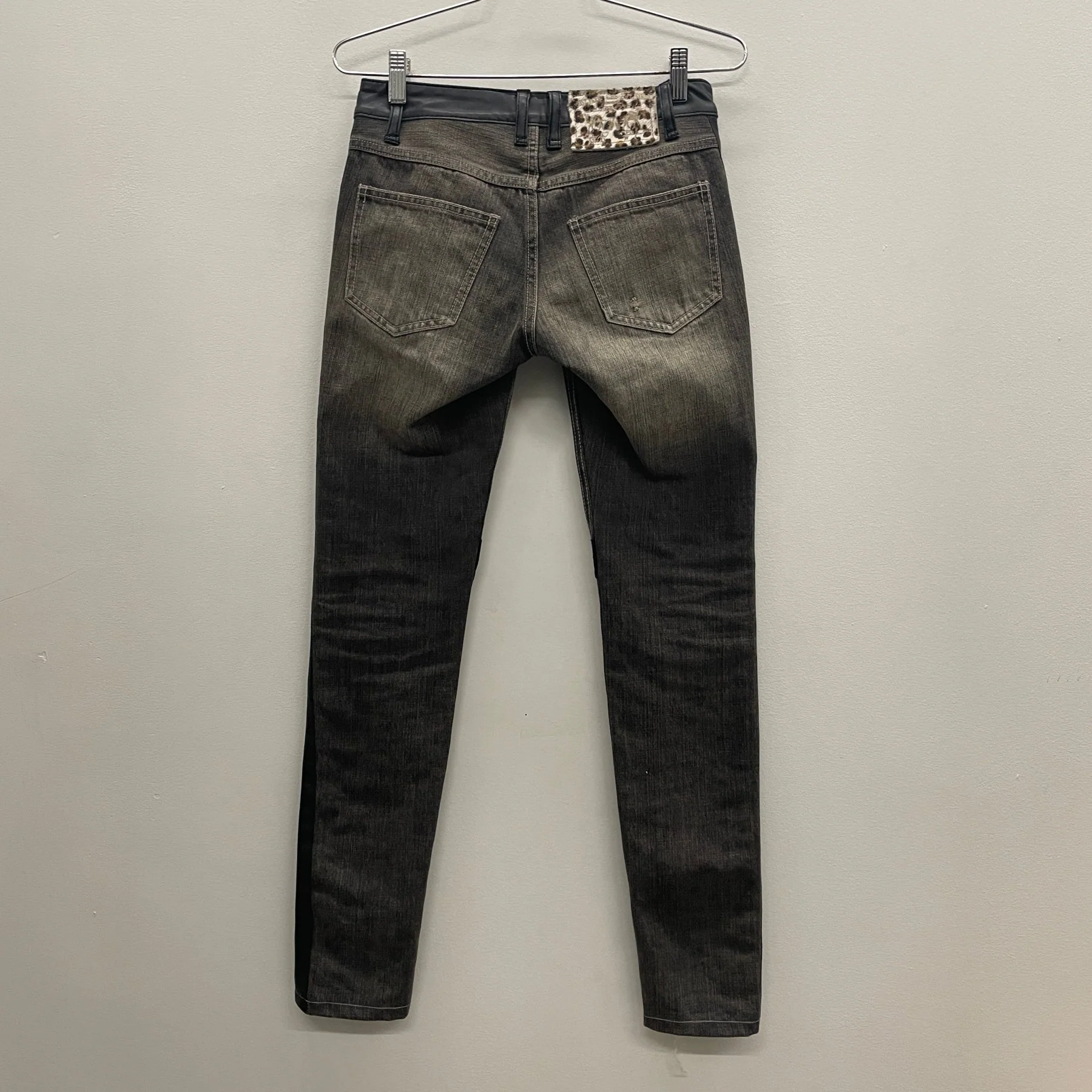 5351 Pour Les Femmes Leather Panels Jeans - Image 2
