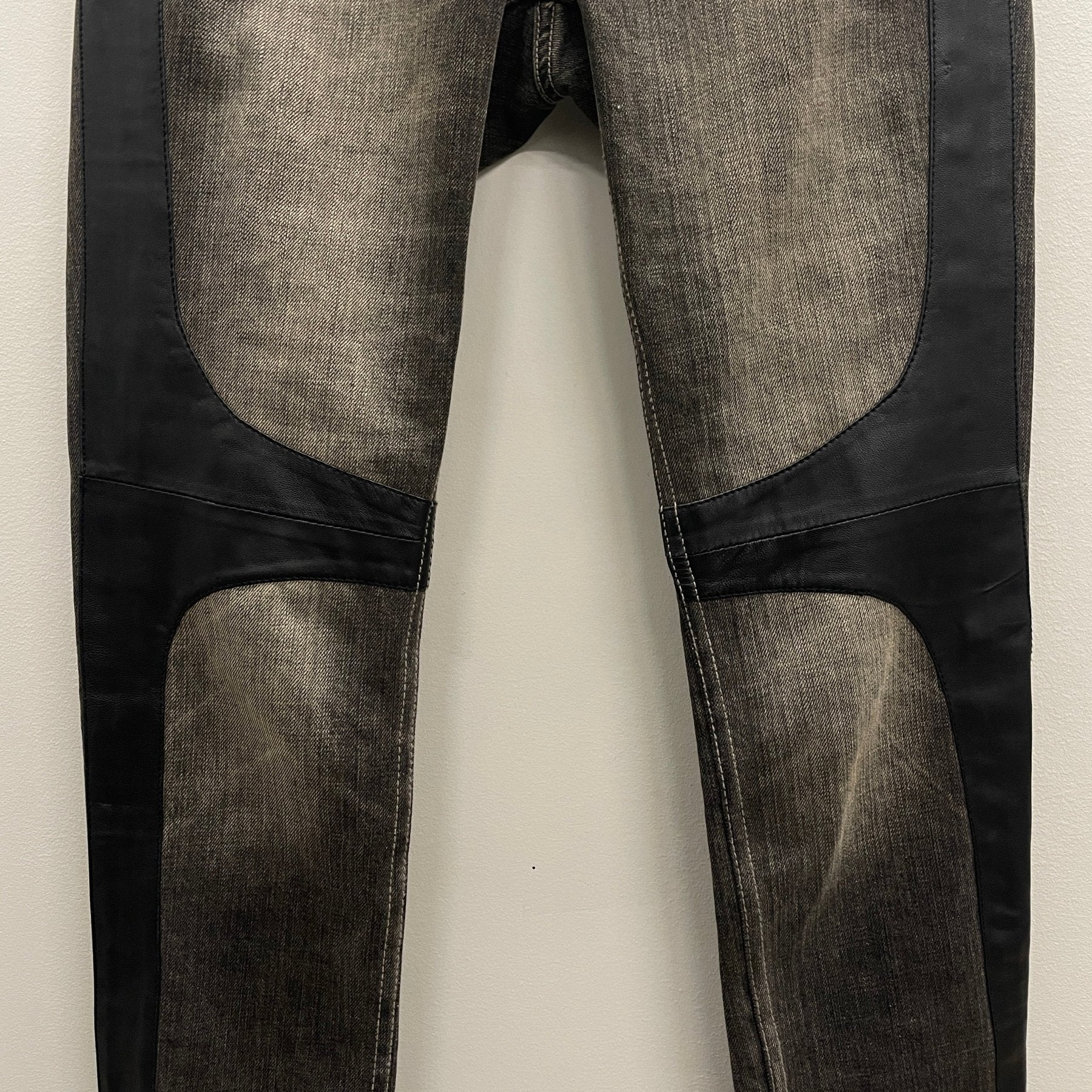 5351 Pour Les Femmes Leather Panels Jeans - Image 4