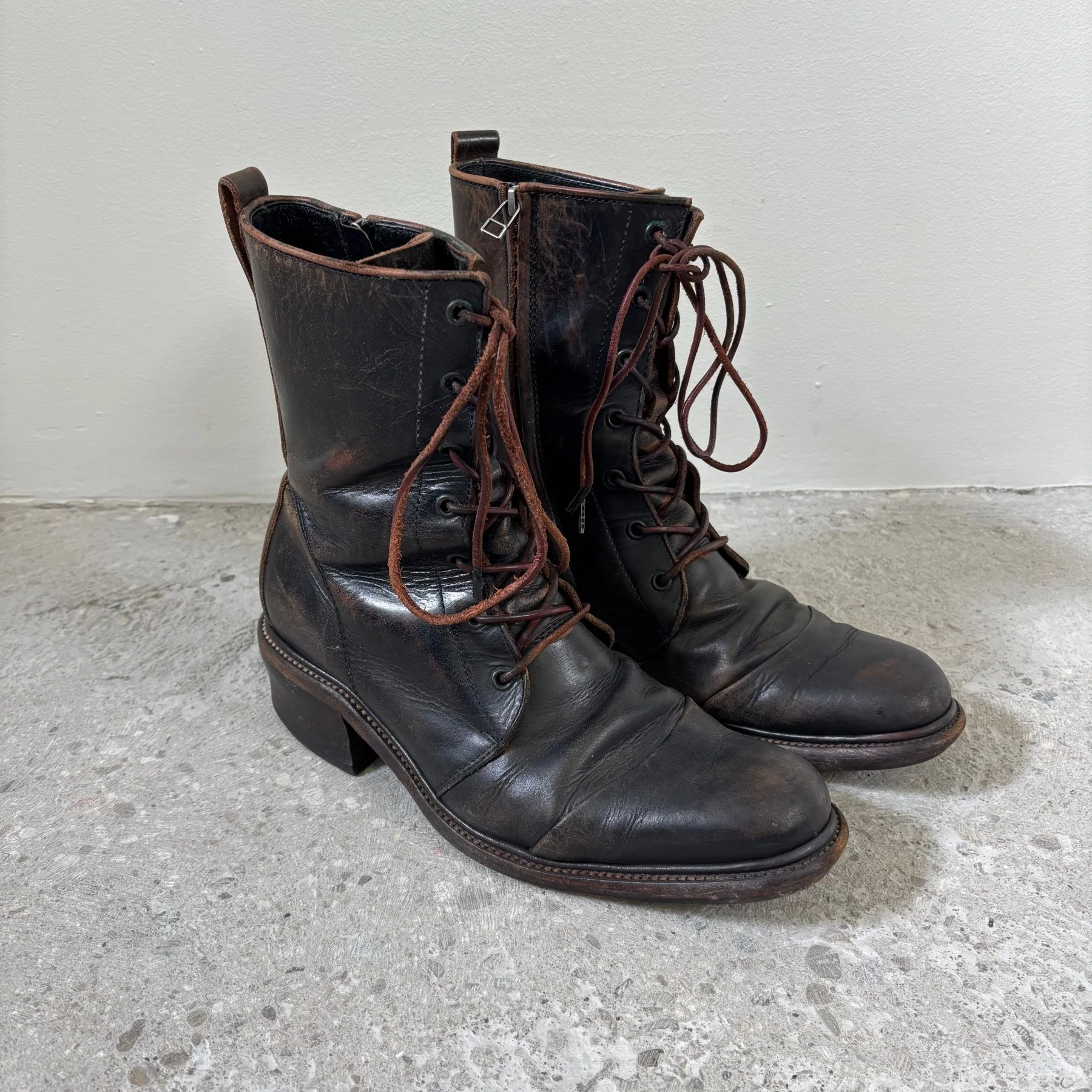 5351 Pour Les Hommes Lace Up Leather Ankle Boots