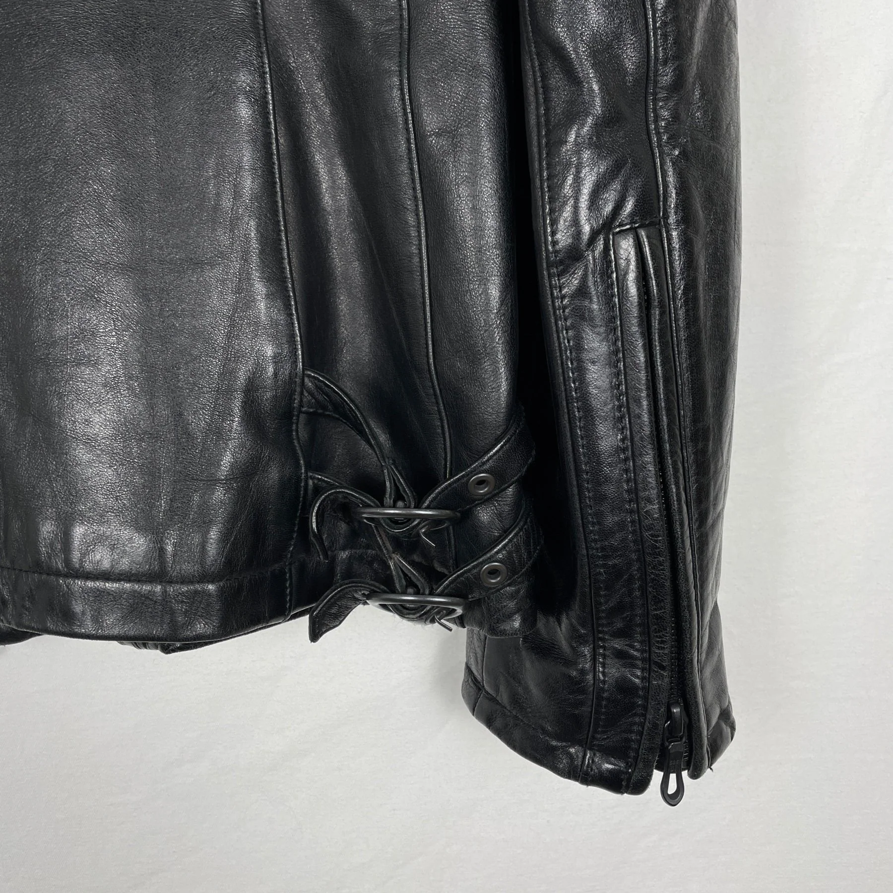 5351 Pour les Hommes Leather Biker Jacket - Image 9