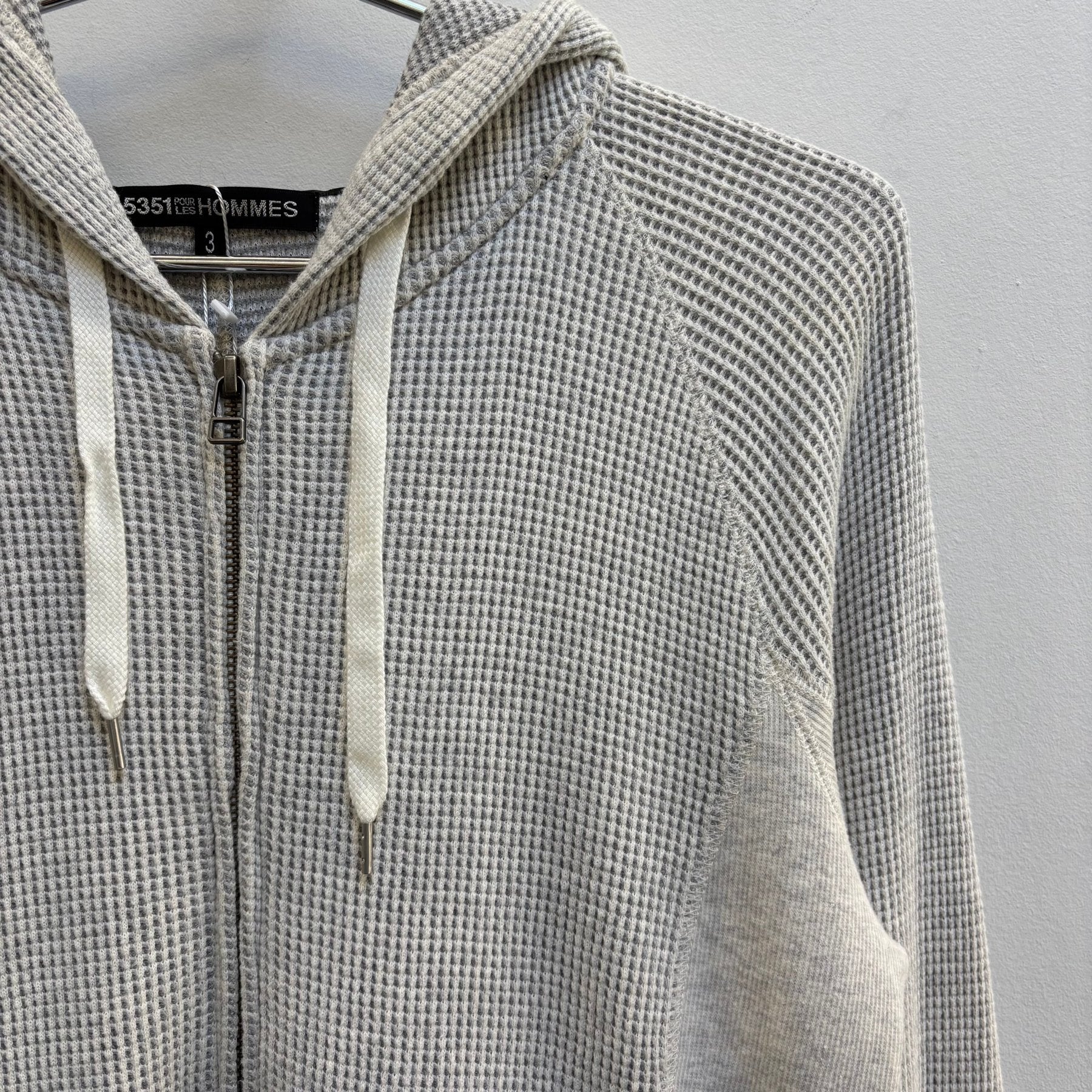 5351 Pour Les Hommes Waffle Knit Hoodie - Image 3