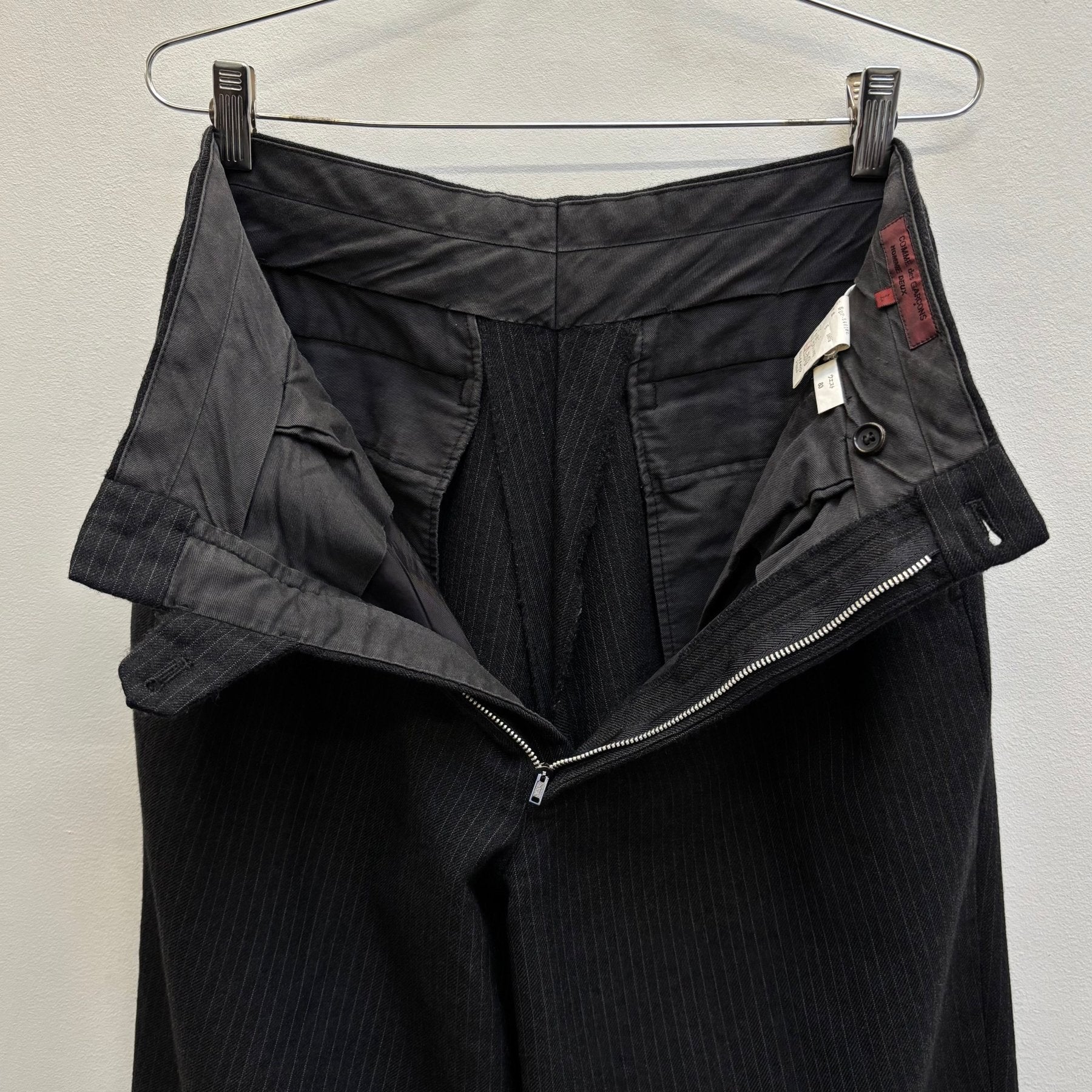 90s Comme Des Garçons Striped Wool Trousers - Image 13