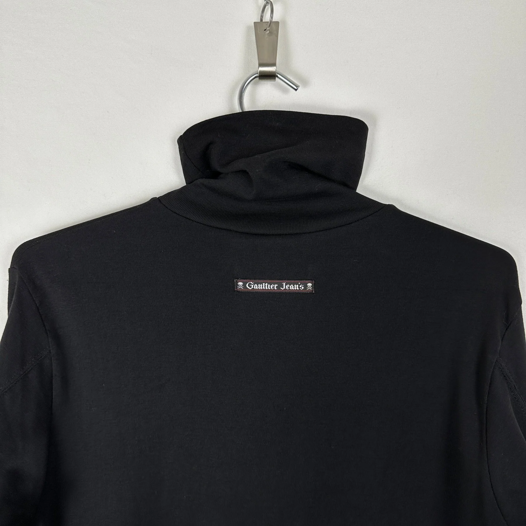 90s Gaultier Jean’s Glitter Skull Turtleneck - Image 6