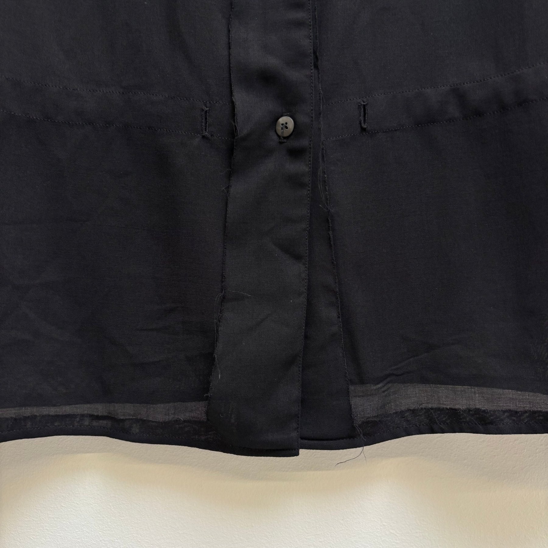 90s Hussein Chalayan Deconstructed Mesh Blouse - Image 6