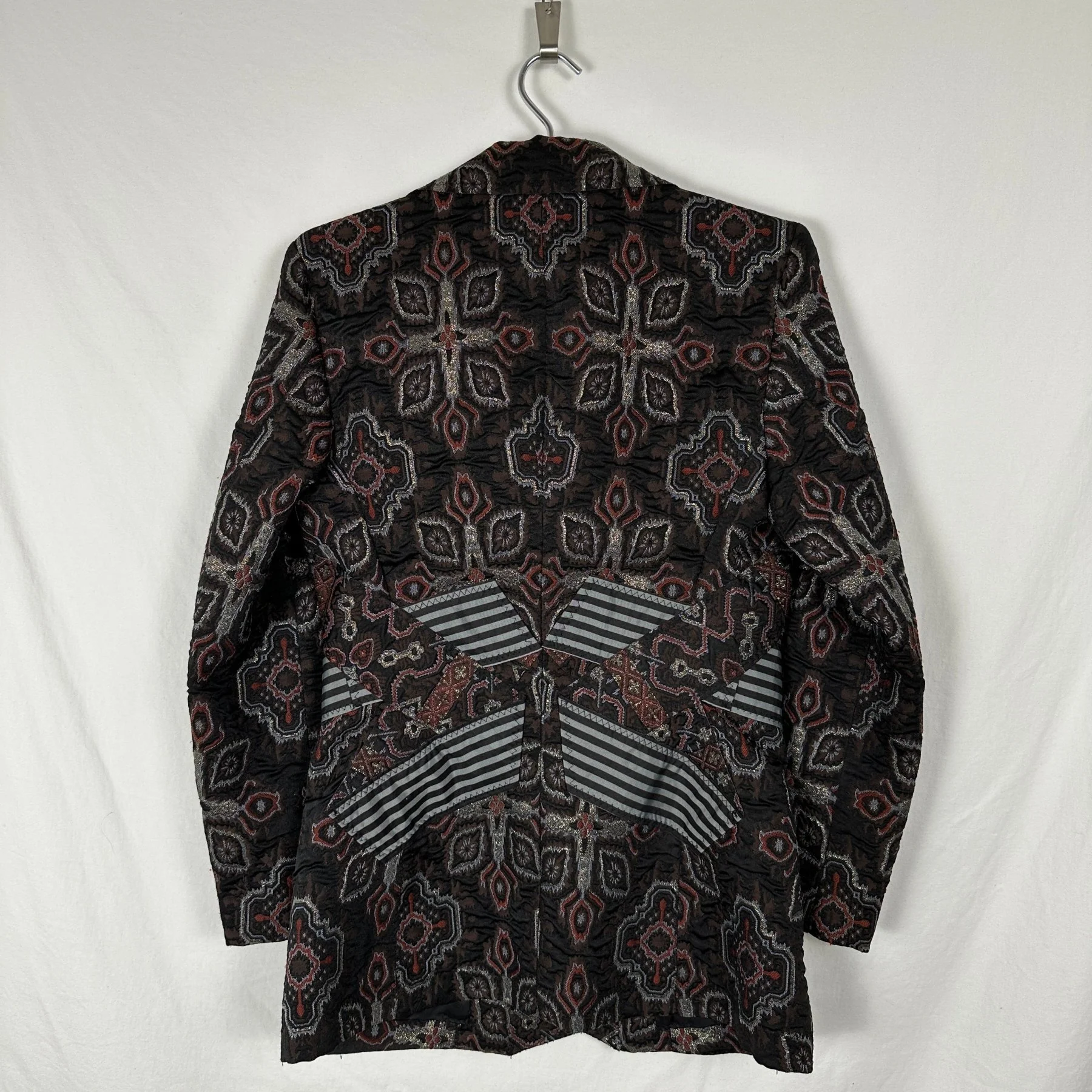 90s Issey Miyake Jacquard Patchwork Blazer - Image 7