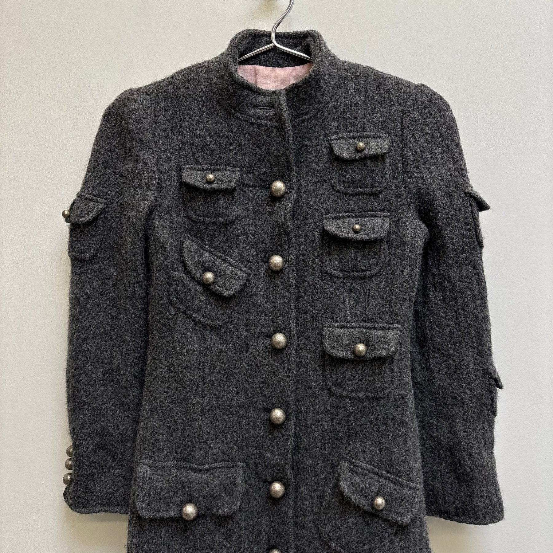 90s Moschino Multi-Pocket Wool Topcoat - Image 3