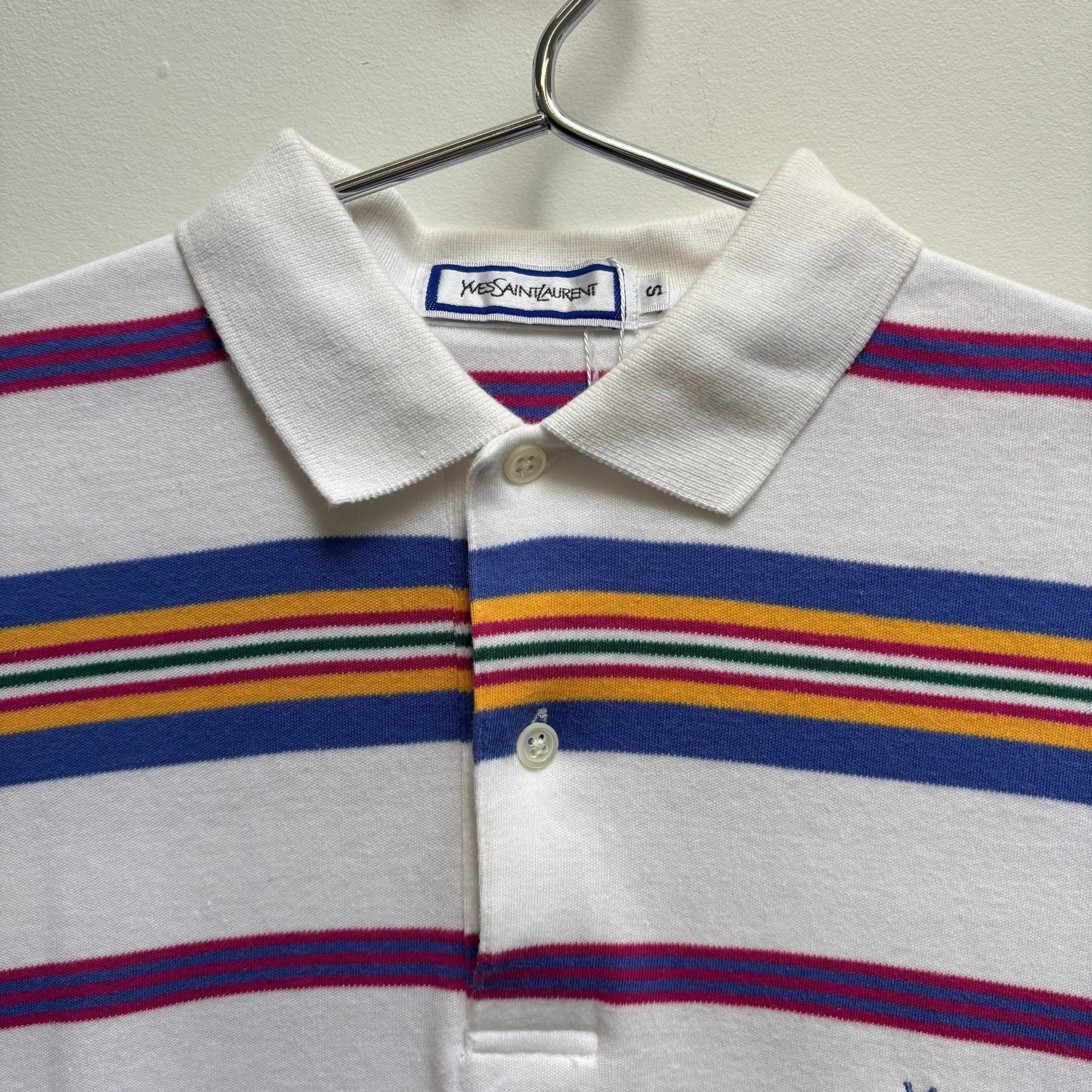 90s Yves Saint Laurent Striped Polo - Image 3