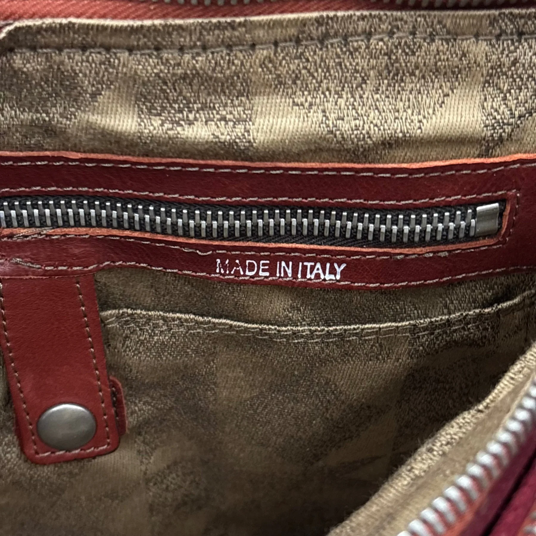 A.S.98 Red Leather Satchel Bag - Image 17