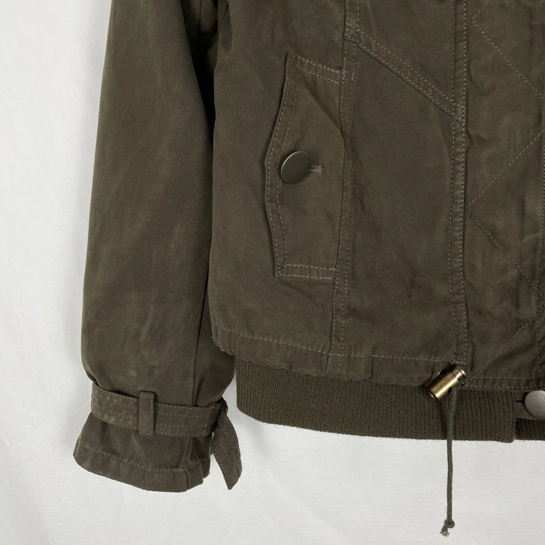 90s Abahouse Devinette 2in1 Fur Lined Military Jacket - Image 3