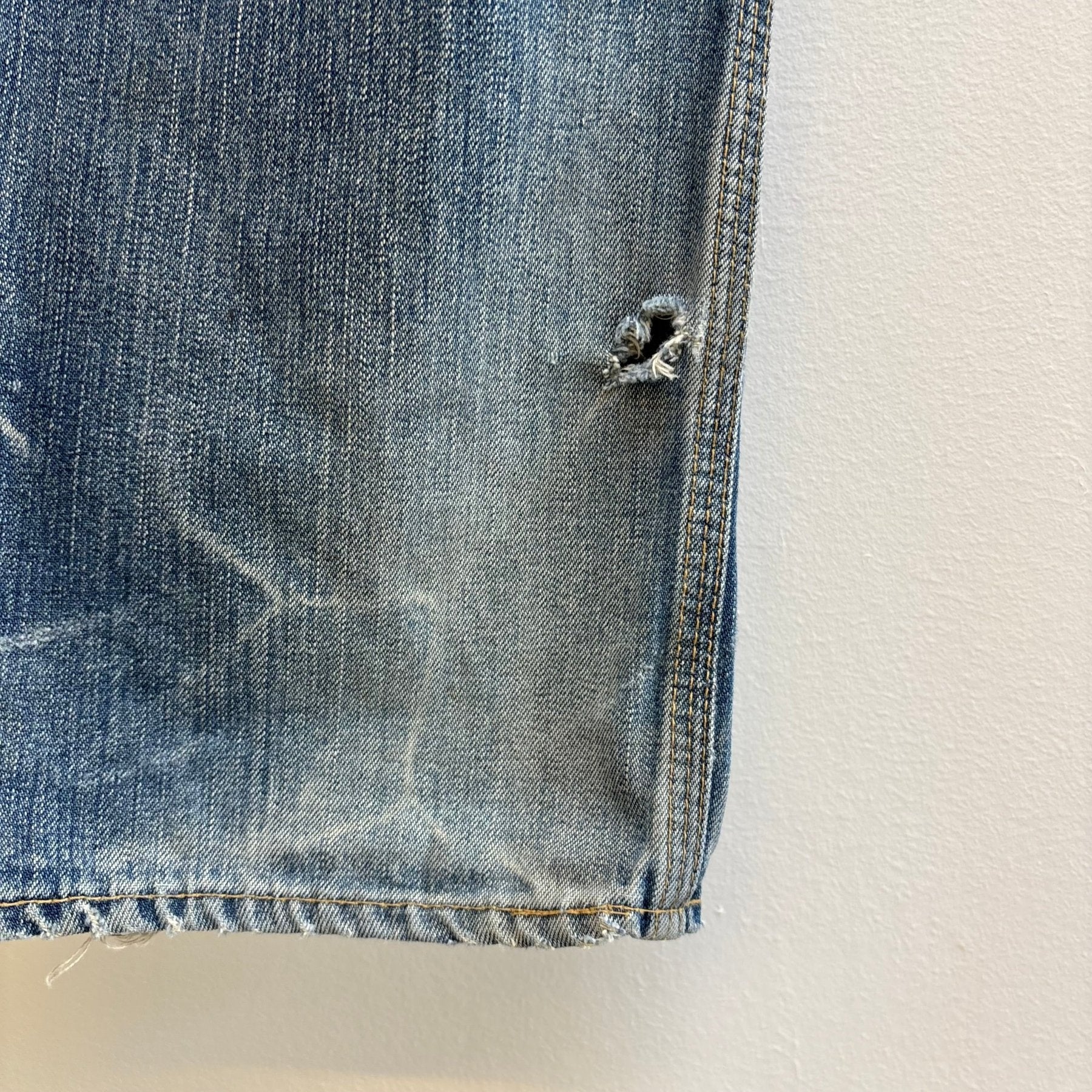 Anachronorm Distressed Patchwork Jeans - Image 10