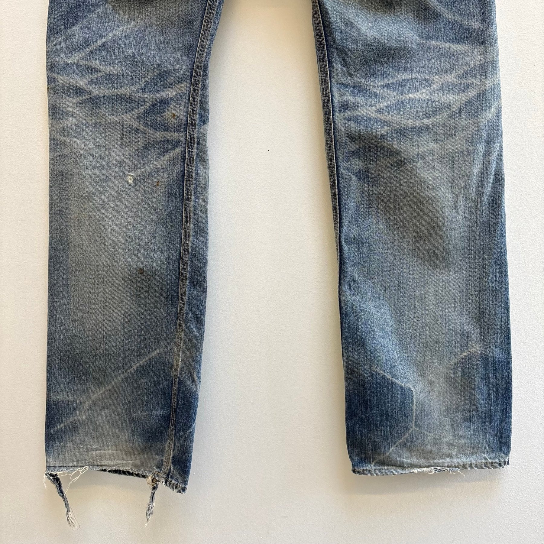 Anachronorm Distressed Patchwork Jeans - Image 12