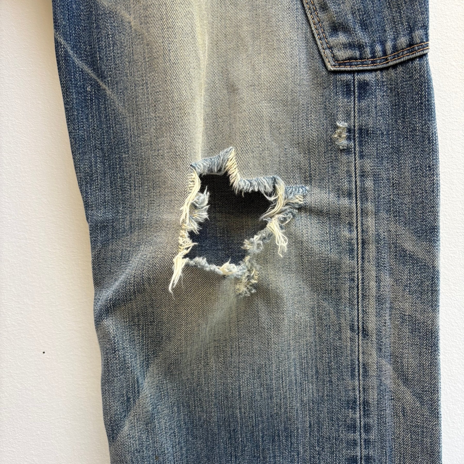Anachronorm Distressed Patchwork Jeans - Image 6