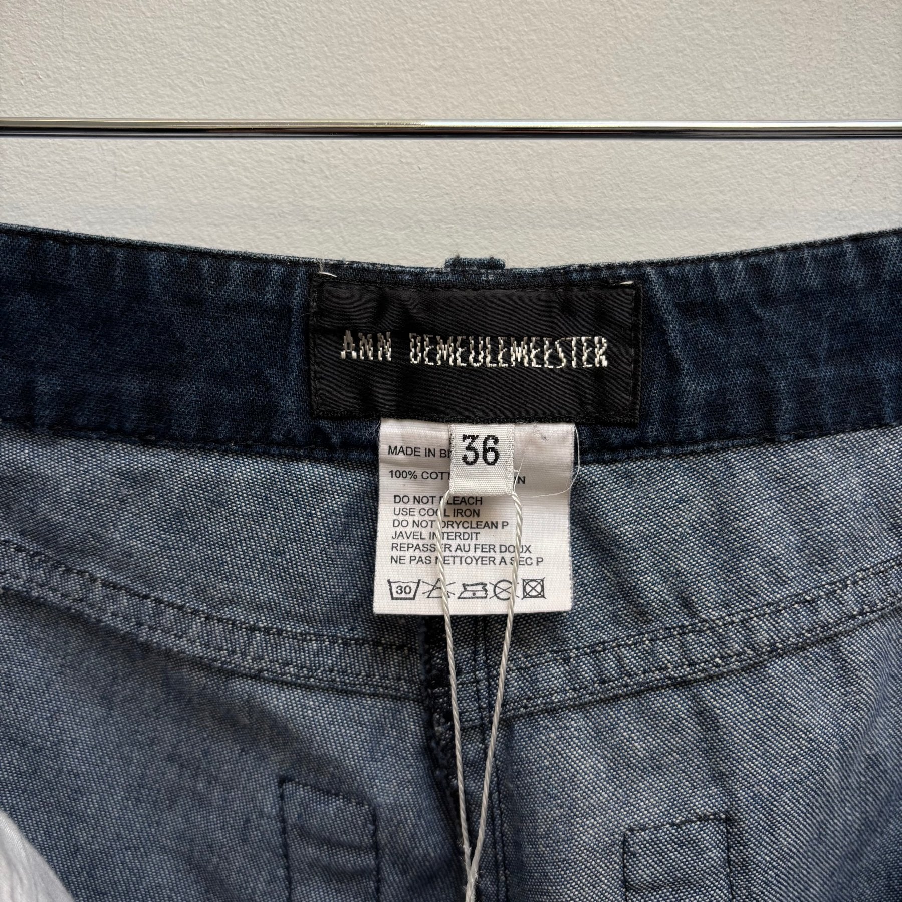 Ann Demeulemeester Front Dye Wide Leg Jeans - Image 15