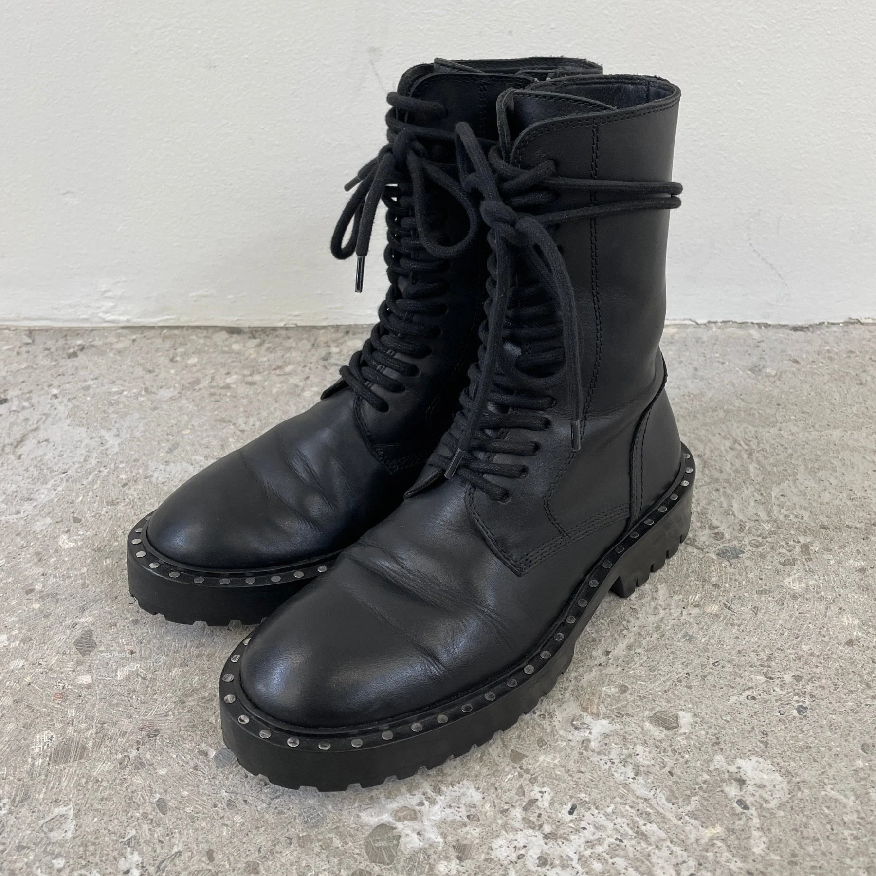 Ann Demeulemeester Nailed Sole Combat Boots - Image 2