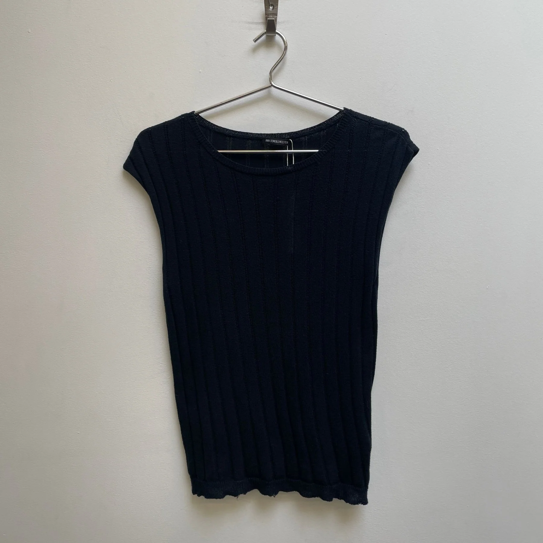 90s Ann Demeulemeester Sleeveless Ribbed Top