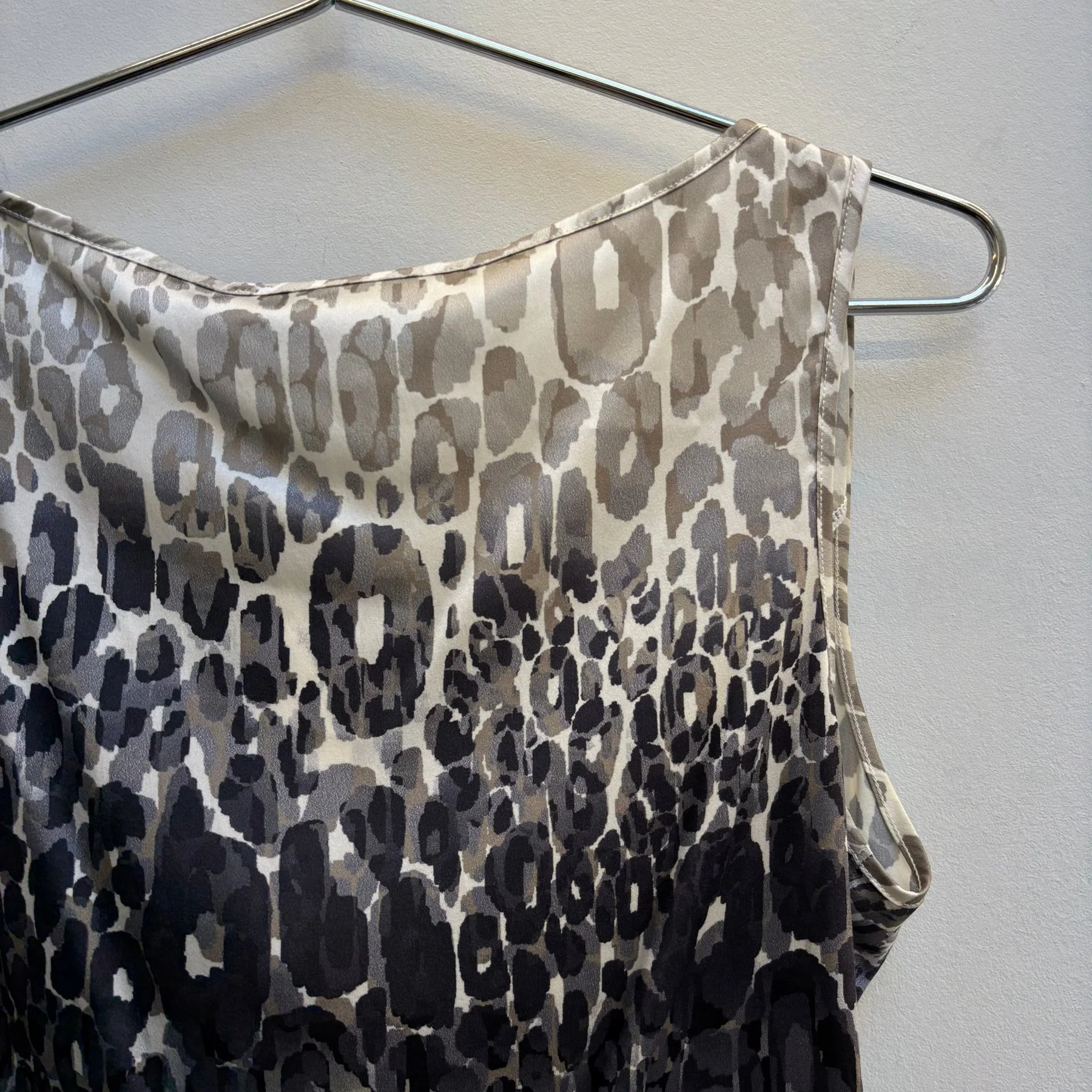 Anne Fontaine Patterned Silk Drape Neck Top - Image 6
