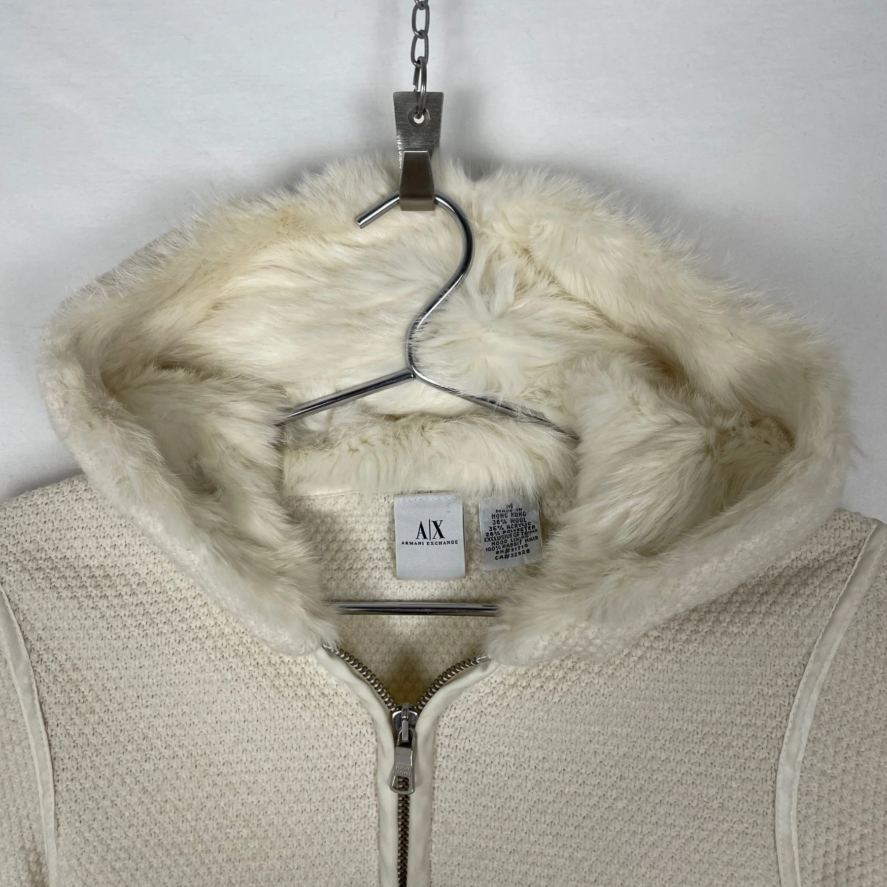 00s Armani Rabbit Fur Hoodie - Image 7