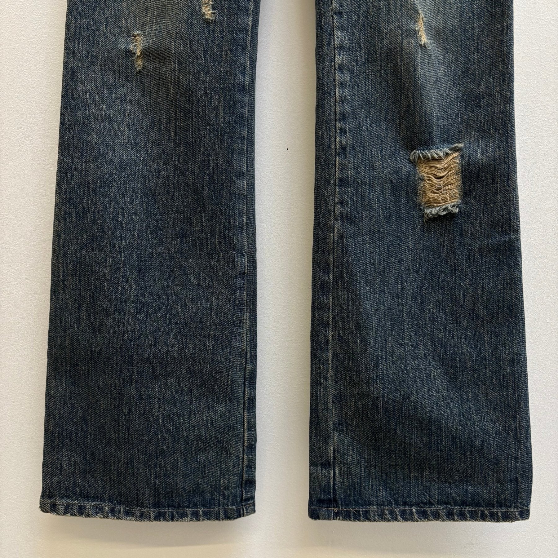 Atsuro Tayama Faded Distressed Flare Jeans - Image 4